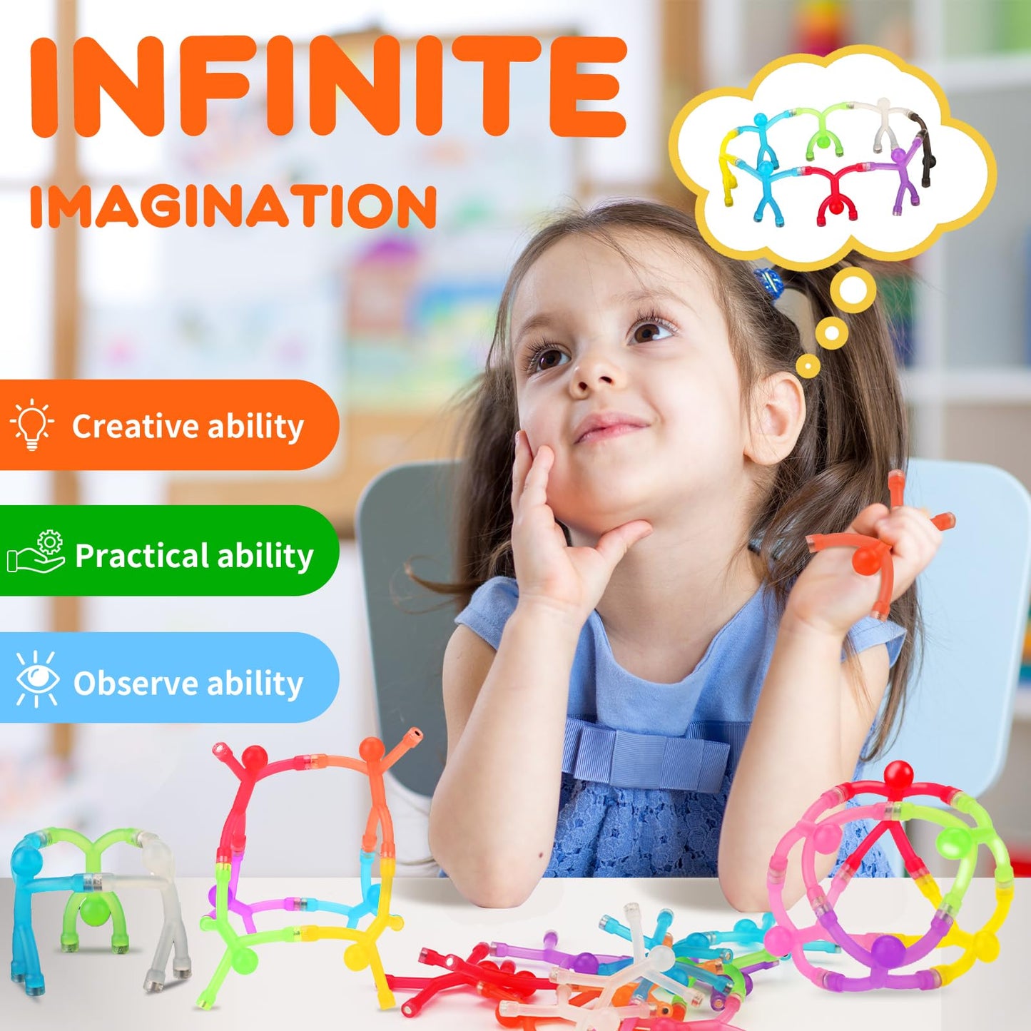 YOTNUS 24pcs Travel Magnetic Toys for Kids Toddlers: Portable & Durable for Airplane Road Trip Car Travel Games, Magnetic-People-Magnet-Men, Creativity & Educational, Fidget Toys for Classroom Office