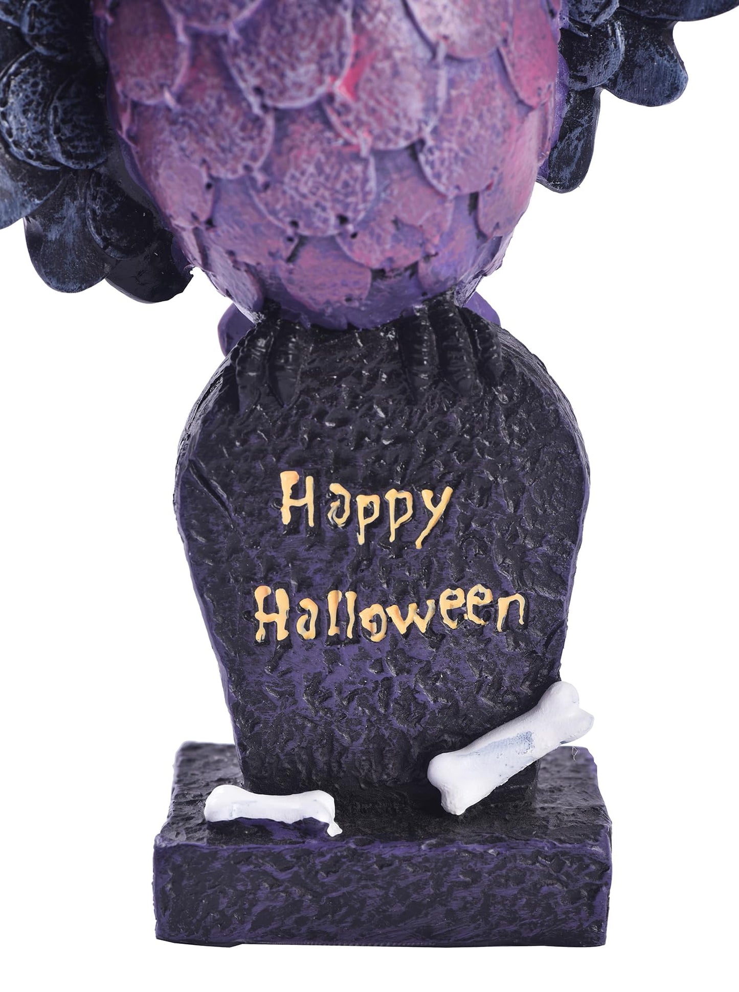 voiyio Resin Owl Statue Decor Home Indoor Halloween Party Decoration Figurine with Witch Hat Room Table Decoration Aesthetic Works of Art of Plastic (Purple)