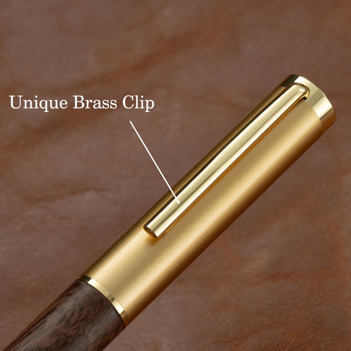 HUASHILAI Luxury Wooden and Metal Rollerball Pen Set with Spare Gel Ink Refill,Rosewood,White Oak,Walnut Wood Signature Roller Ball Pen,Business Gift Set for Men and Women (Walnut Wood)