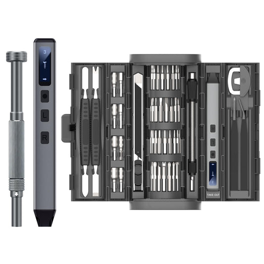 UF-TOOLS Mini Electric Screwdriver, 83 in 1 Cordless Rechargeable Small Power Screwdriver Set with 72 Bits, Led Light and Magnetic Mat, Professional Repair Tool for Phone Watch Camera Laptop PC
