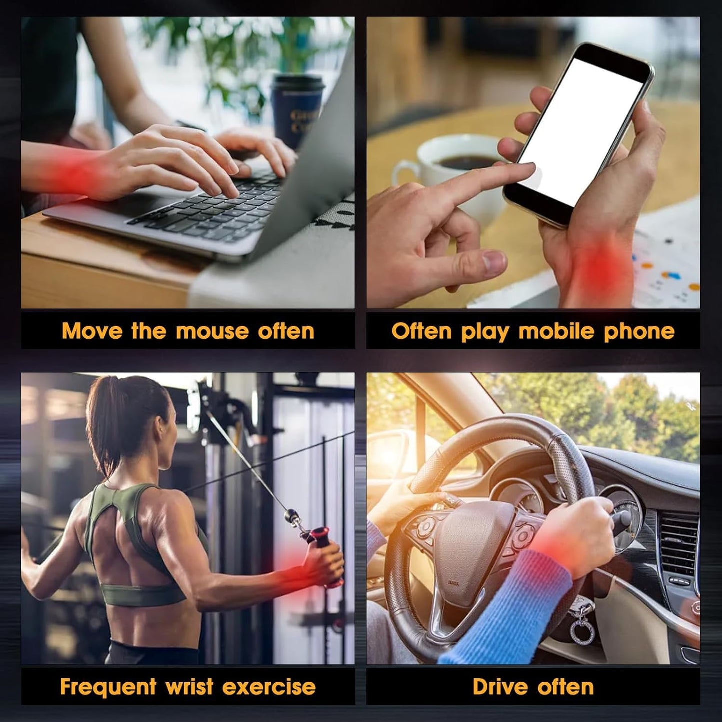 JIN BD Wrist Ball LED Auto-Start Gyro Ball – Desk Toy & Wrist Trainer for Gamers & Office Workers (Relieves Fatigue & Carpal Tunnel Syndrome)