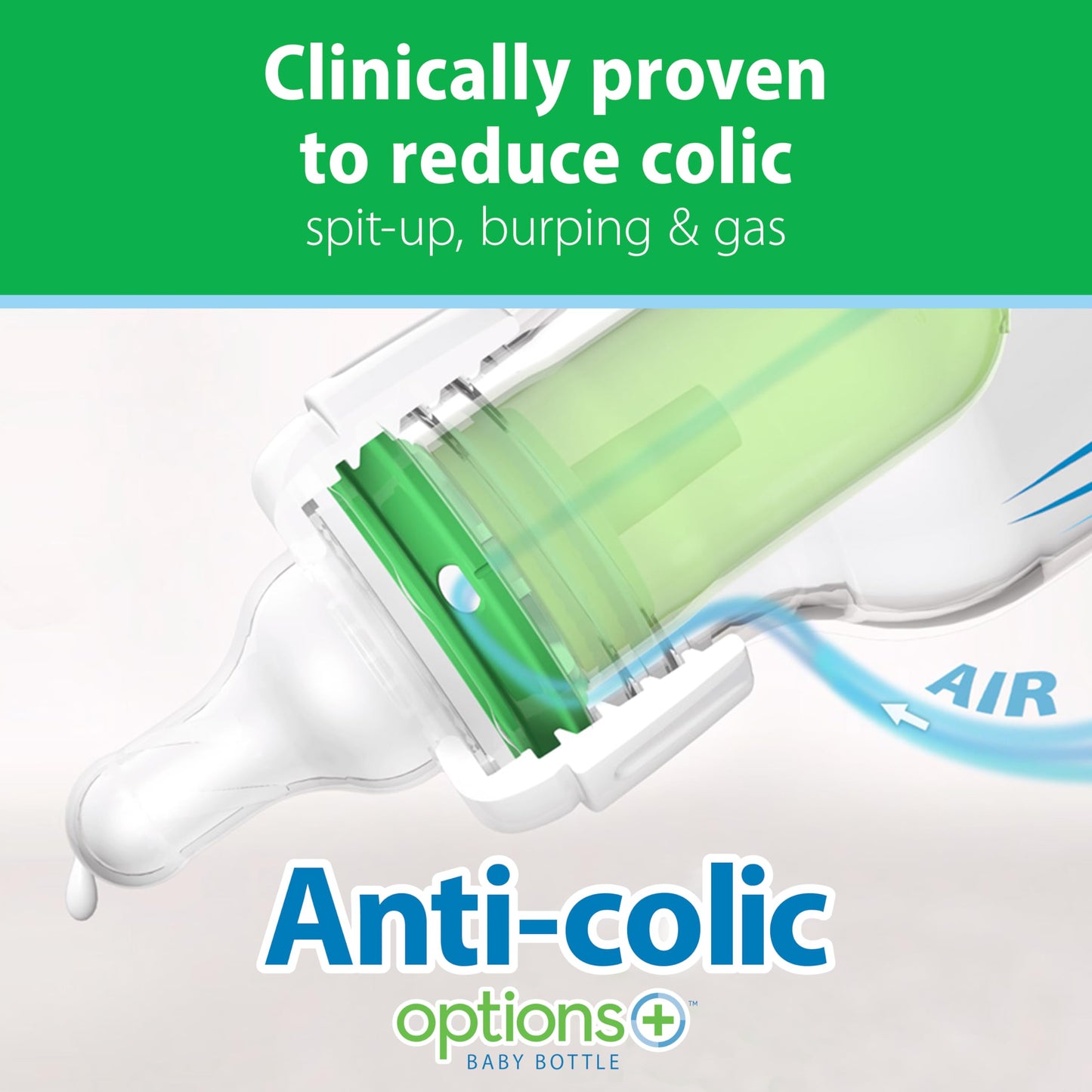 Dr. Brown's Anti-Colic Options+ Narrow Glass Baby Bottle Starter Set with Level 1, 2, and 3 Nipples, Silicone Sleeves, Soft-Touch Brush, Travel Caps, and HappyPaci, 0m+ (Packaging May Vary)