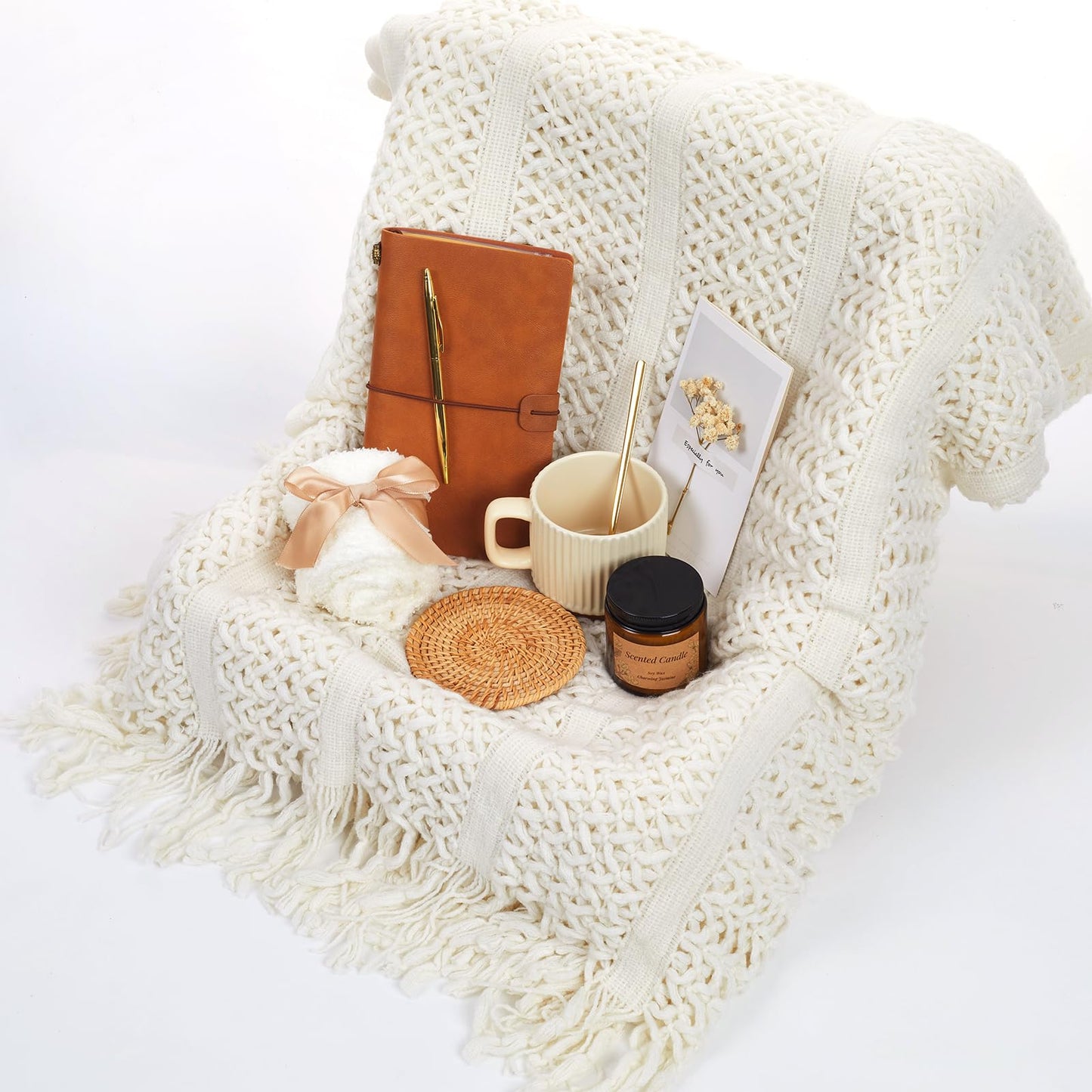 Self Care Gift Baskets for Women, Get Well Soon Gift Package, Thinking of You Sympathy Gift Baskets, Birthday Gift Basket, Sending Hugs Gifts Idea for Mom Her Friends Sister Coworker