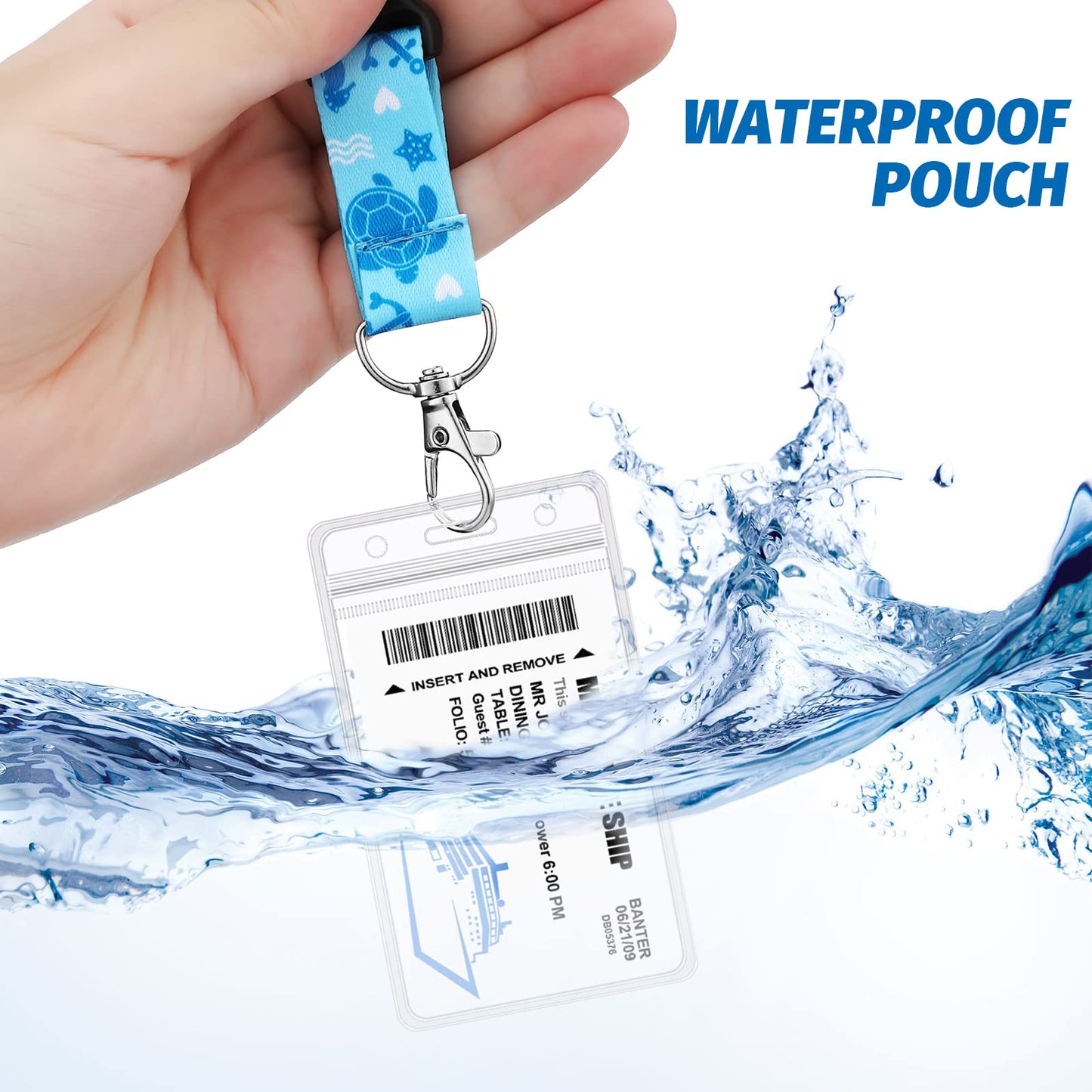20 Pack Cruise Lanyards Carnival Cruise Lanyard with ID Holder Waterproof Cruise Lanyard Detachable Buckler for Cruise Ships Cards Women Men Cruise Accessories