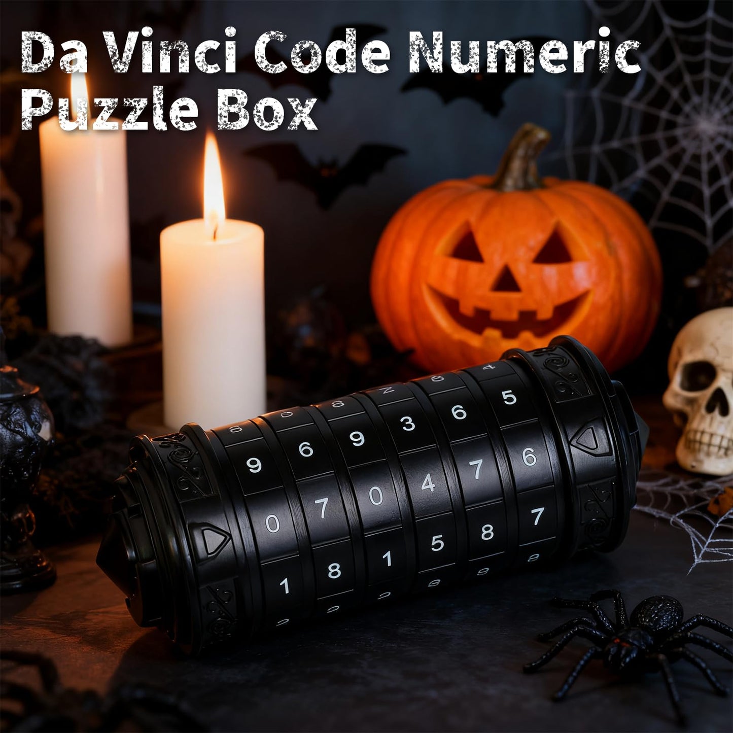 VIGIamy Cryptex Da Vinci Code Numeric Puzzle Box,Metal Money & Jewelry Puzzle Box for Cash Gift with Hidden Compartment,Escape Room Brain Teaser for Teens & Adults,Unique Gift for Christmas & Birthday