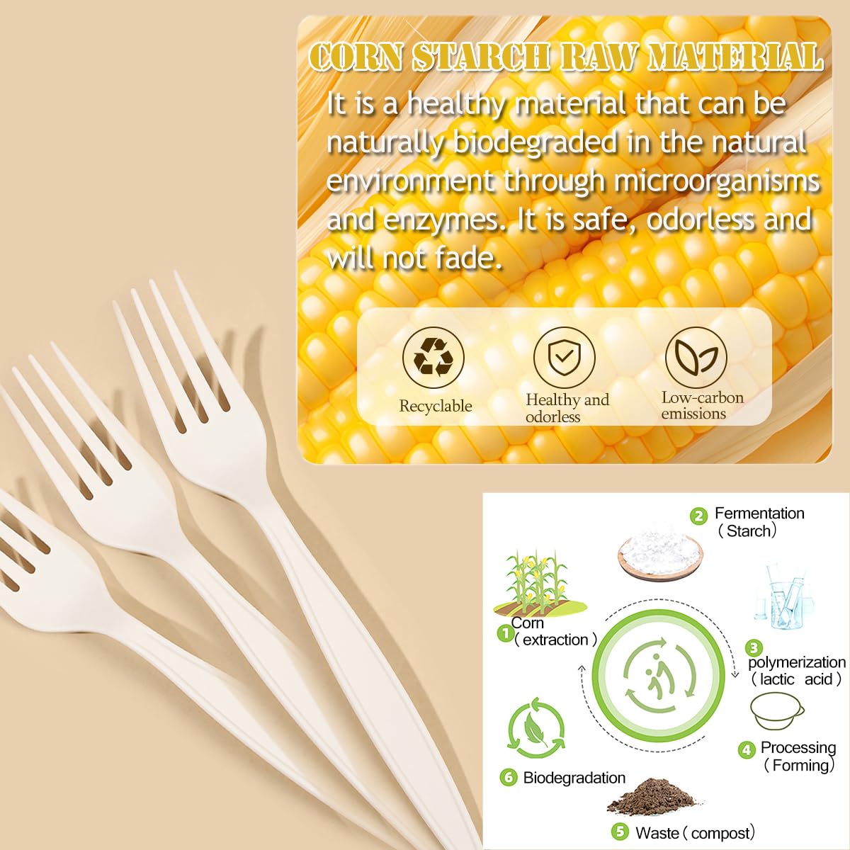 50 Pack 29Oz Disposable Meal Prep Containers With Lids and Forks-Disposable Kraft Paper Bowls-to go food containers-Microwavable and Freezer Safe Take Out Containers for Hot/Cold Food Prep and Salad