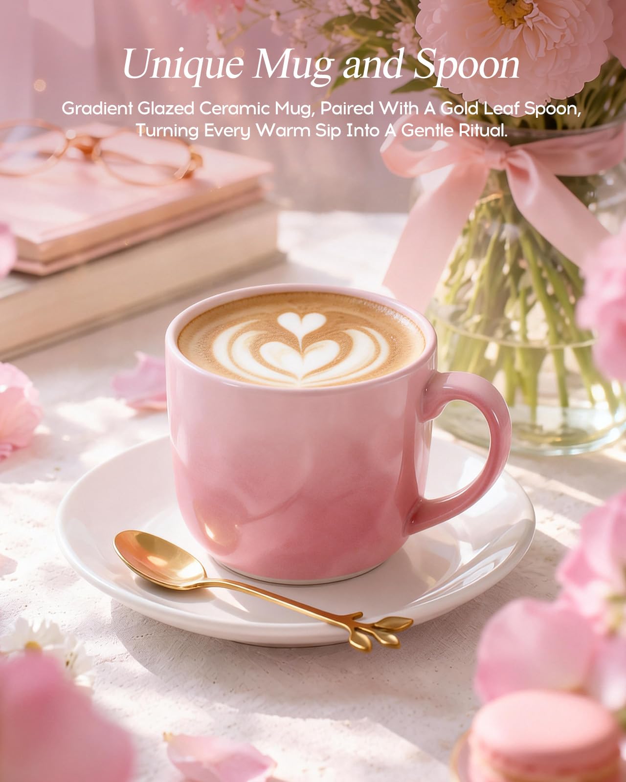 Coralogo Rose Themed Birthday Gifts for Women - Pink Birthday Spa Gift Basket for Women Unique 9pcs Self Care Gift Basket with Plush Knit Blanket for Mom Wife Girlfriend Bestie Her