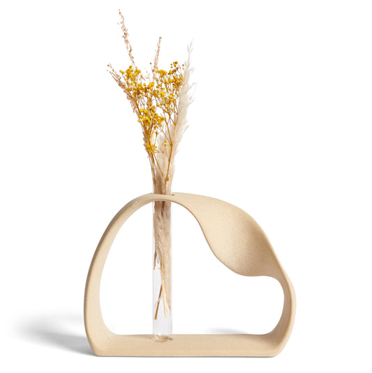 Amarcado Ceramic Vase for Minimalist Home Decor - Boho Pampas Grass Vase - Stem Flower Vase for Coffee Table, Office Desk, Living Room, Kitchen, Wedding - Modern Vase for Centerpiece Table Decoration