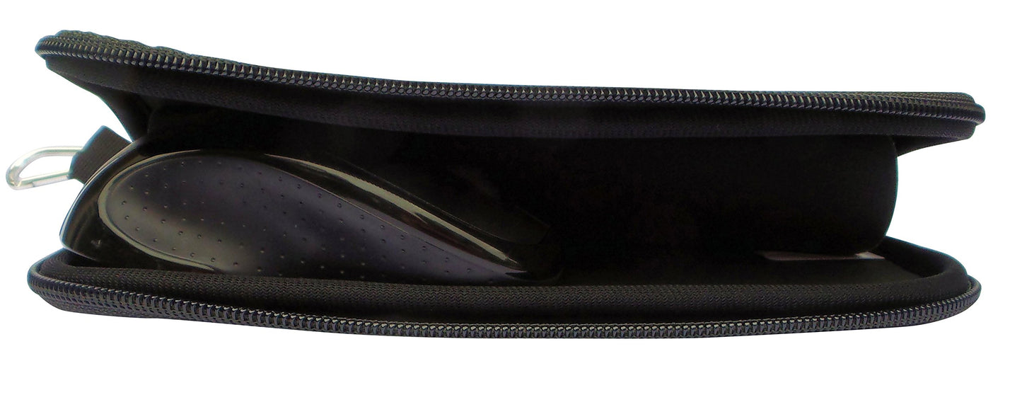 Travel Mouse Case Electronics Organizer Convertible Bag | Laptop Cord Cable Accessory Pouch with Extra Rolled Up Travel Mouse Pad | Pouch Unzips Flat Into Mouse Pad (Solid Black)