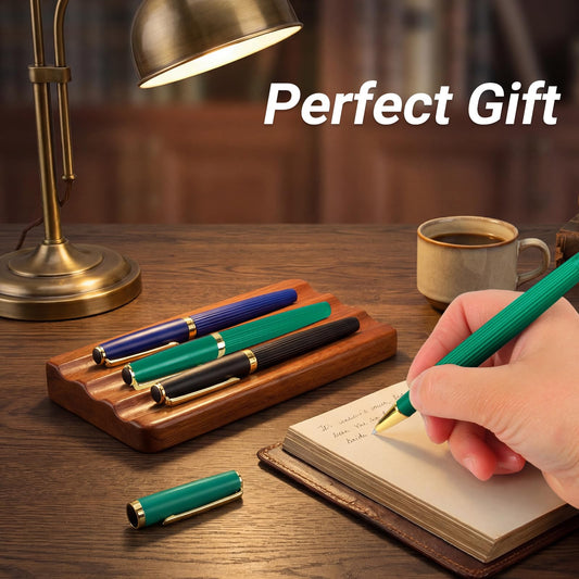 Zalantan Rollerball Pen Smooth Writing Ball Point Pens with Schmidt Refills, Luxury Metal Journal Pen Gift Box Set for teacher classmate graduation、pen for journaling Nice Fancy Luxury