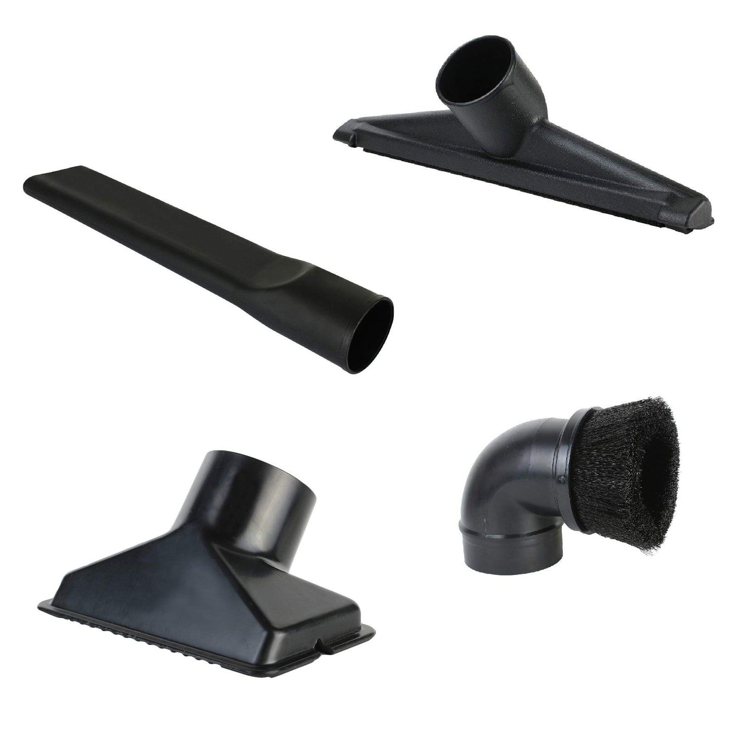 ALL PARTS ETC. Shop Vac Accessories 2 1/2 inch Attachments (2.5 Wet Dry Vac Accessories - Floor Brush, Dust Brush, Crevice Tool, Utility Nozzle, for Shop Vac (4-Pack Attachments)