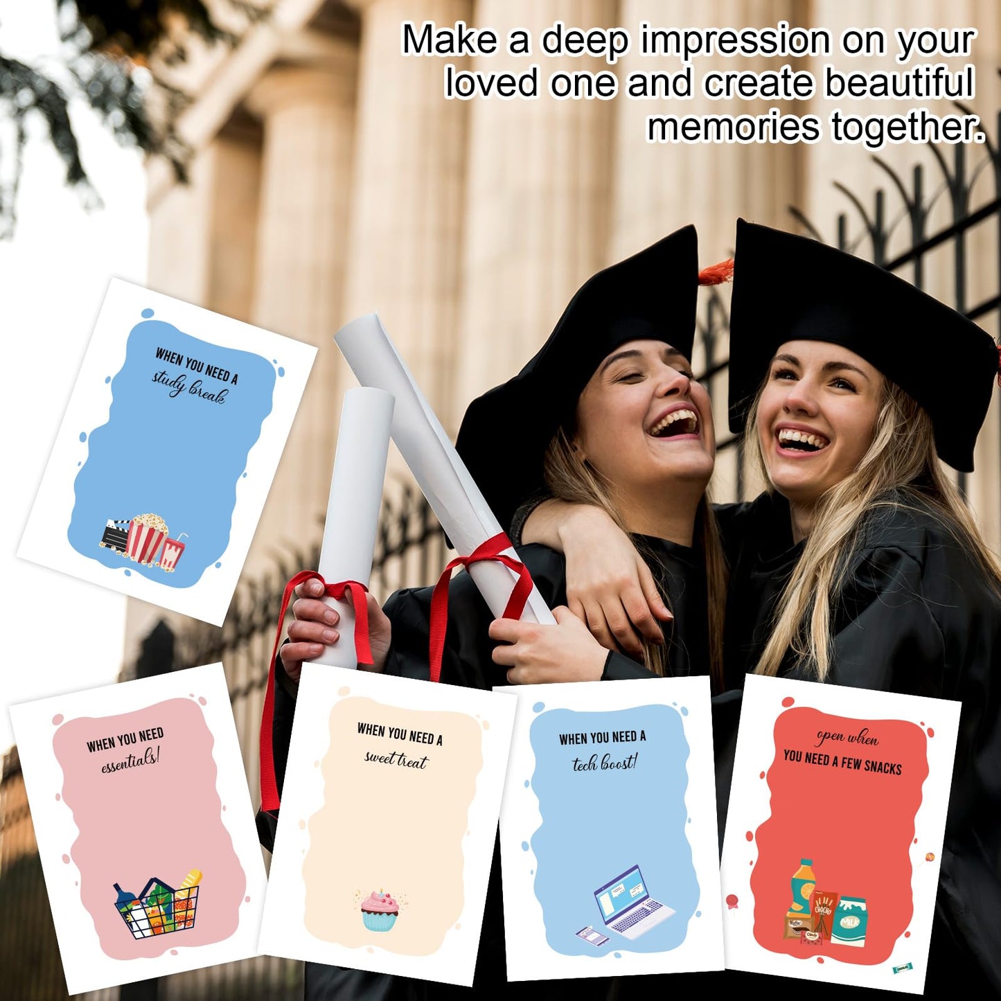 Graduation Gifts 2026, High School / College Graduation Gift Card Book, First Year of College Survival Kit from Parents for Her Girls Teens Students, Class of 2026 Gift Card / Cash Holder booklet