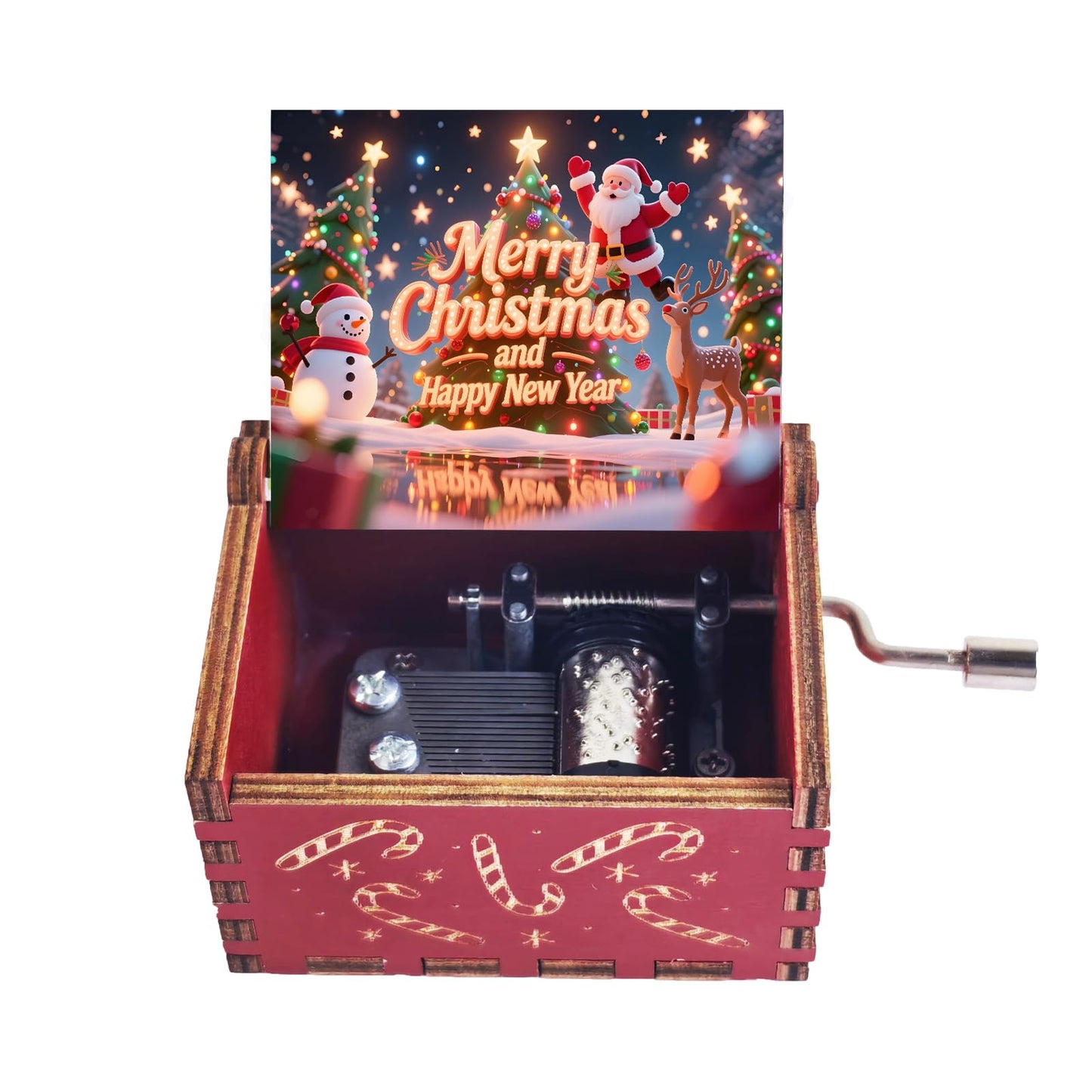 Hefonti Merry Christmas Music Box Play We Wish You a Merry Christmas, Ideal Xmas Gift for Daughter Son Mom Dad Granddaughter Friends Sisters New Year Gifts