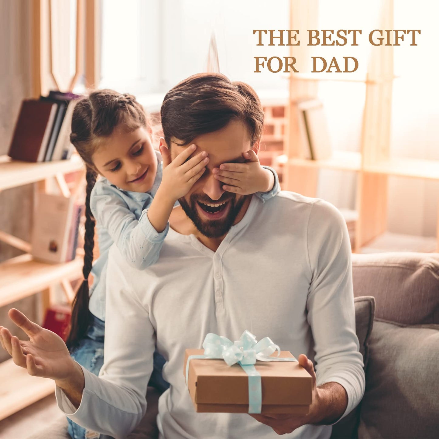 Best Dad Ever Gifts for Dad from Daughter Son Kids,Cool Christmas Birthday Gifts for Dad Who Wants Nothing, Men Valet Tray & Keychain
