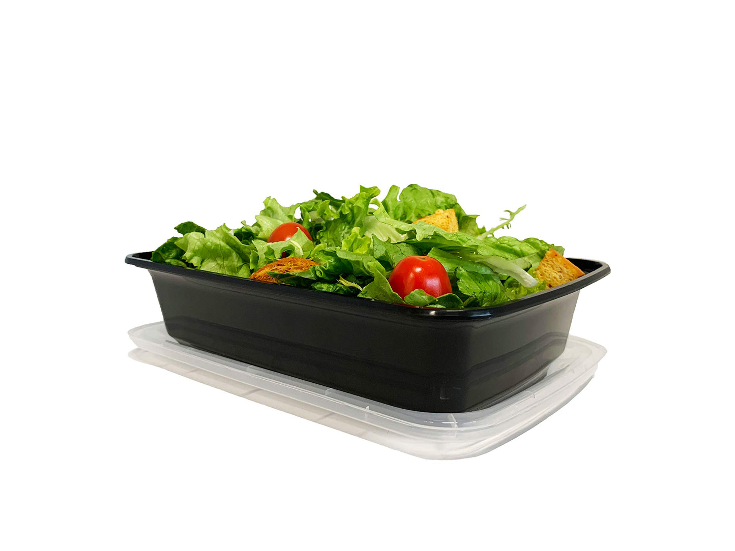 Reli. 28 oz Meal Prep Containers w/Lids - 50 Pack | Leftover To Go, Takeout | Microwave Safe | Disposable Containers for Food Storage | Take Home/Lunch/Meal Planning | Plastic | Black