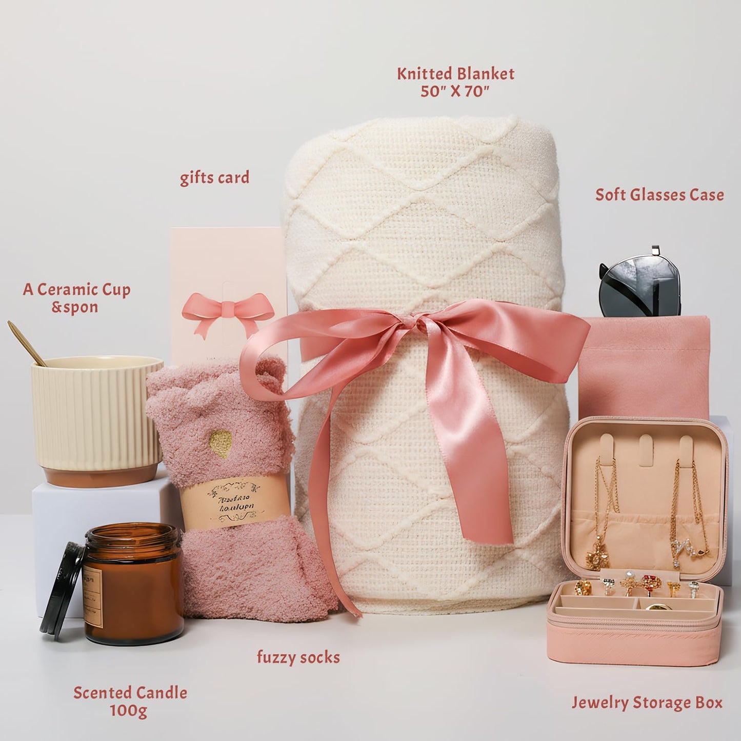 Hychipet 2026 Idea for Women Teen Girl-Regalos de Cumpleaños para Mujer Self Care Gifts for Women- Hug in a Box Get Well Soon Gifts Basket- Relaxation Gifts with Blanket Gifts