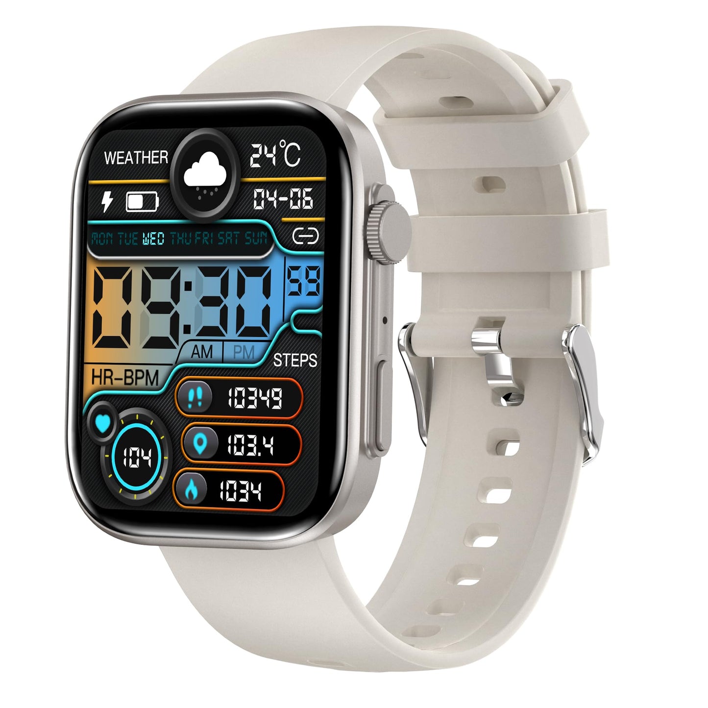 Smart Watches for Men Women, Make/Answer Calls, 2.01" HD Screen with 260+ Watch Faces, Heart Rate/SpO2/Sleep Monitor, 123 Sports Modes, Long Battery Life Fitness Watch Compatible with iPhone Android