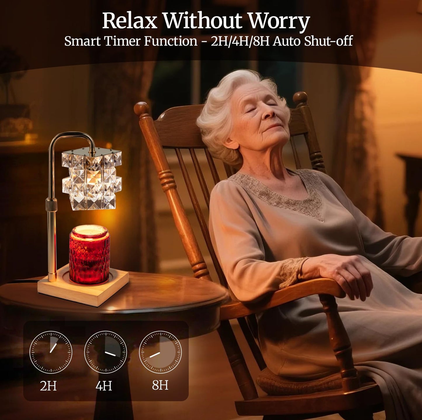 Alpharan Candle Warmer Lamp with Timer - Electric Wax Warmer for Home Desk Decor, Birthday Gifts for Women Mom Men, House Warming Gifts New Home Kitchen Office Dorm