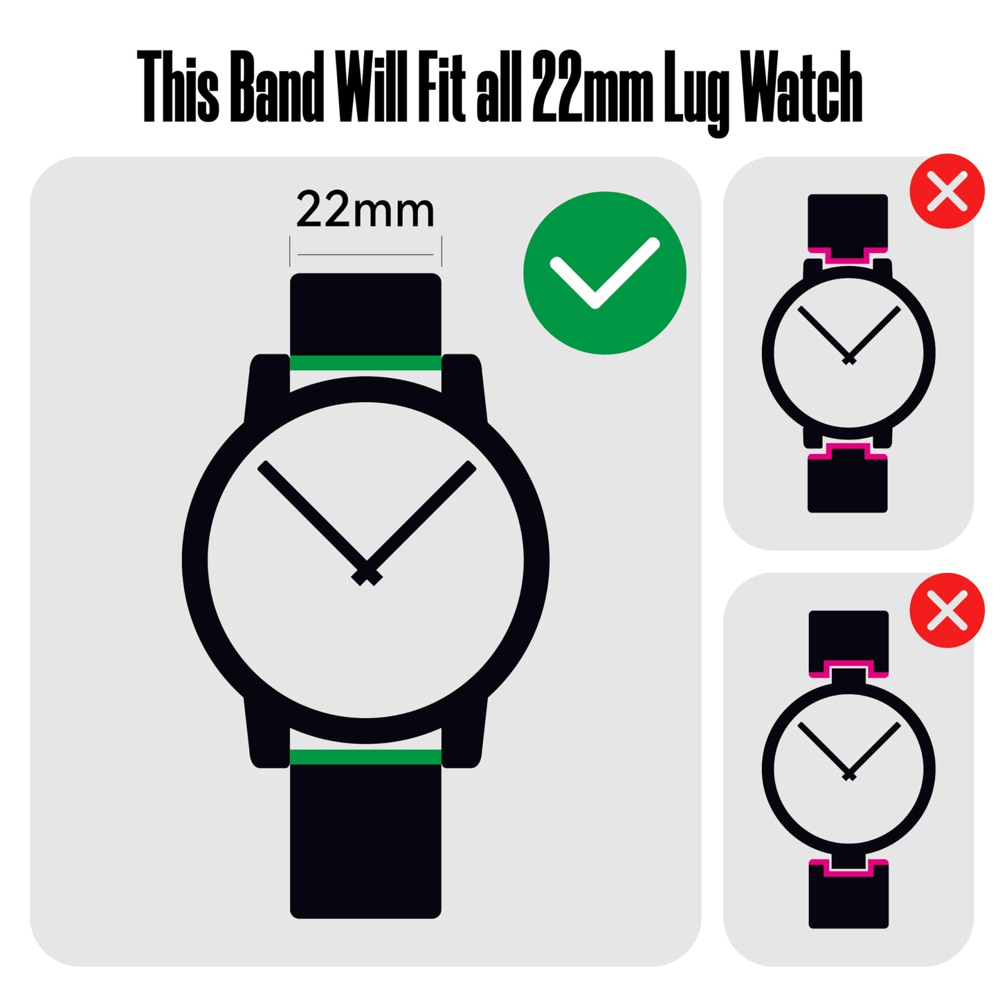 IDW13,IDW16,IDW19,IDW17 Smartwatch Bands, LYSANDRA stainless steel Shiny Fancy Wristband, Stylish Replacement Slim Strap Compatible for IDW13 Watch/Woneligo W3/IDW16 Watch/IDW19 Watch/22mm lug watch (Rosegold)
