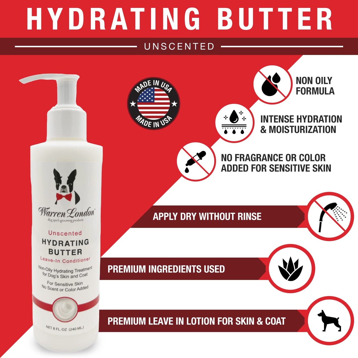 Warren London Puppy Gift Box - Complete Puppy Care Set - Includes Hydrating Butter, 2-in-1 Shampoo, Cologne, Grooming Bath Brush, Ear Cleaner and Nail File for New Pet Owners