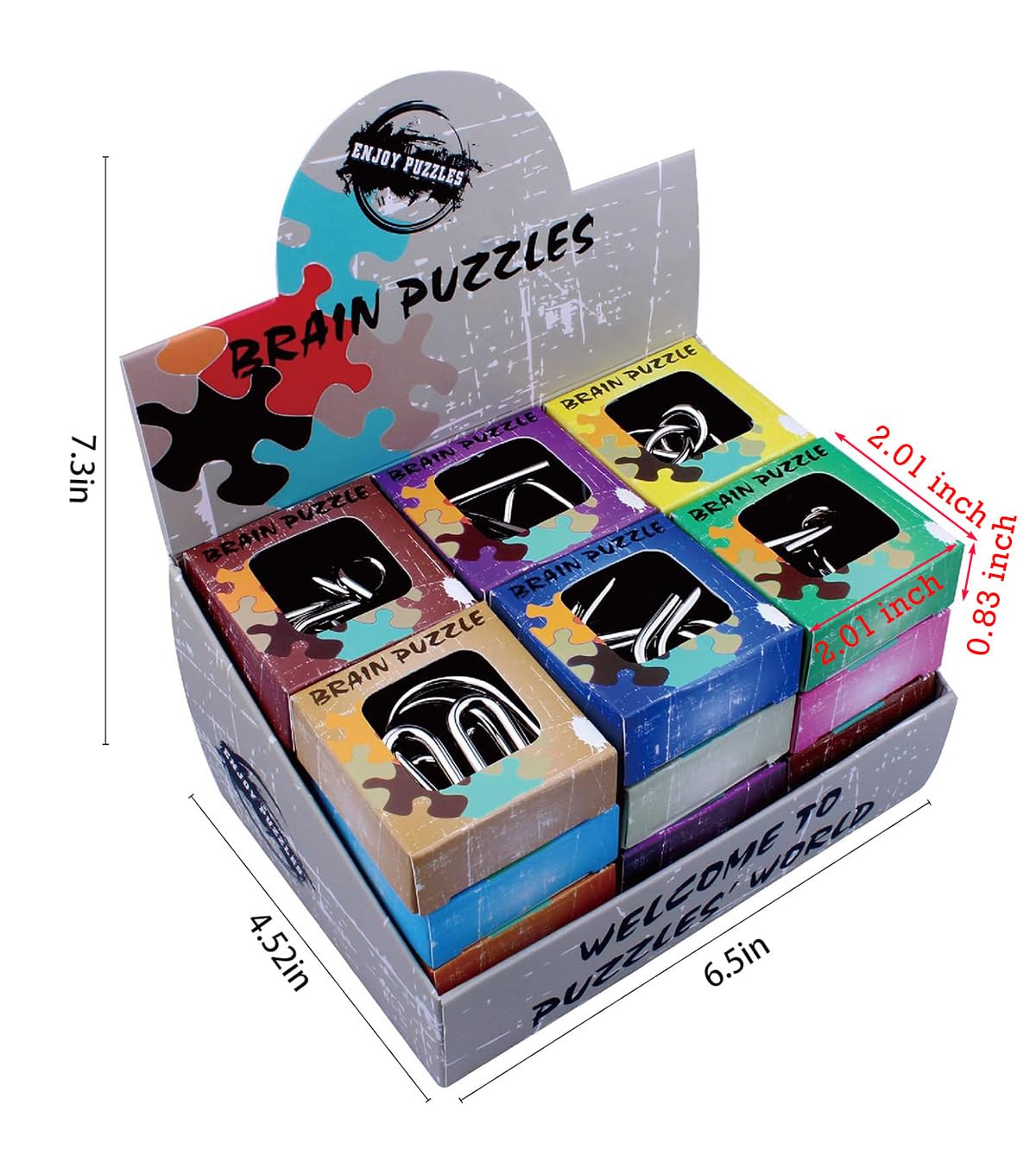 AHYUAN 24 Pack Metal Puzzles Brain Teaser IQ Wire Metal Puzzles for Adults Kids Teenagers Gifts Fidget Toys Educational Puzzle Games Toys Magic Trick Toy Party Favors for Kids Adults Challenge