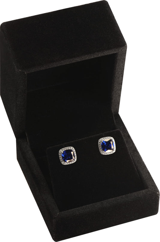 LAODA Black Color Luxury Velvet Stud Earring Box Multiple Use Necklace Pendant Earring Jewelry Gift Storage Holder Box(Jewelry not Included)