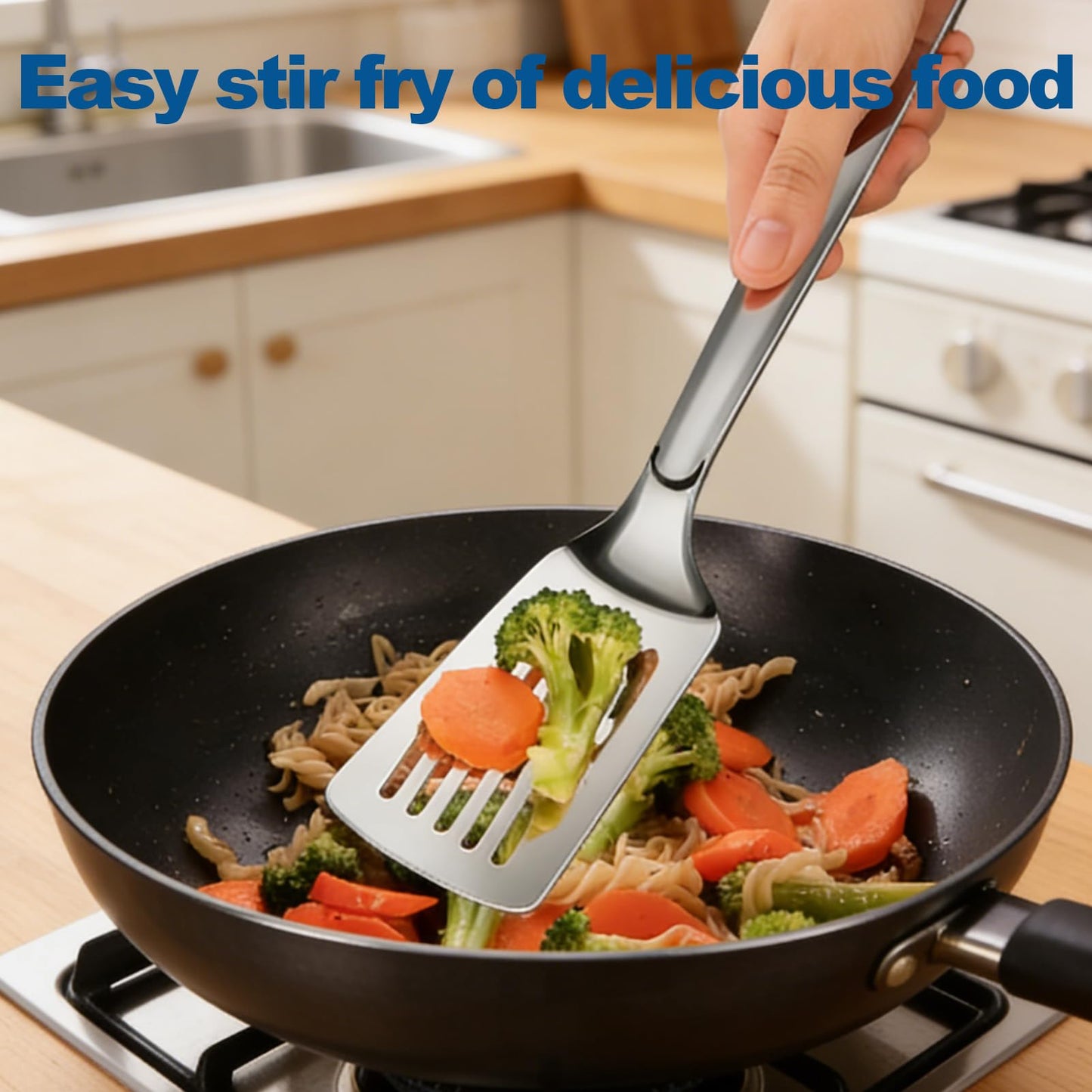 2-in-1 Spatula Tongs for Cooking, Detachable Stainless Steel Grill Clamp Spatula, Multifunctional Kitchen Tongs & Food Turner for Flipping Steaks, Fish, Burgers, Eggs, Dishwasher Safe