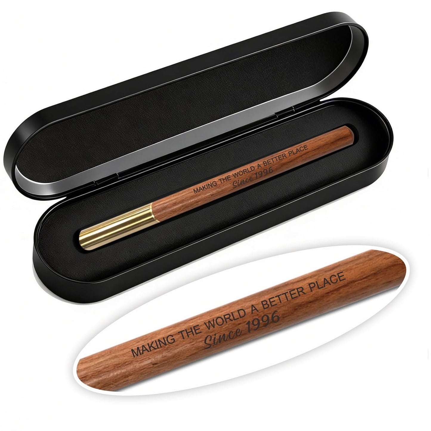 iyaone 30th Birthday Gift for 1996 Born - Engraved Wooden Gel Pen & Keepsake Box Set, Meaningful 30 Year Old Gift for Men & Women, Milestone Birthday Present
