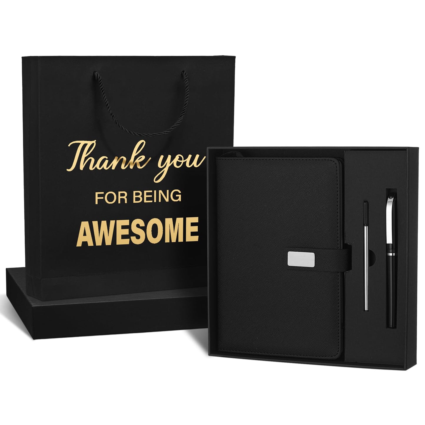 Sayglossy Thank You Gifts for Women Men, Employee Appreciation Gift for Coworkers, Thank You for Being Awesome Notebook and Pen Gift Box for Office, Coworker, Employee, Teacher, Nurse