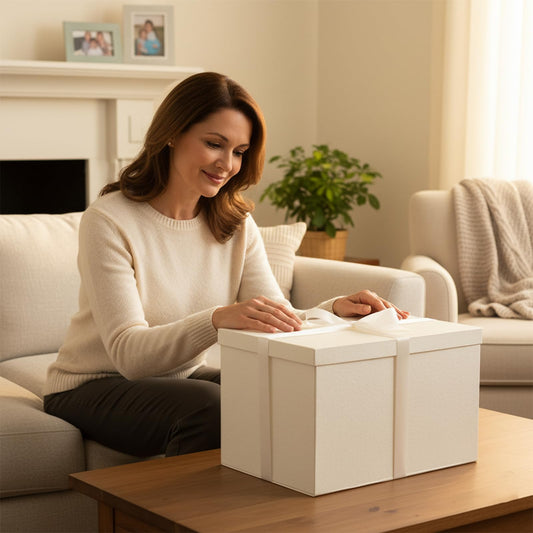 YINUOYOUJIA Extra Large Gift Box,17x11x11 Inches White Gift Boxes with Lids for Presents,11-inch Deep Gift Box for Wrapping Gifts.Ideal for Birthday,Weddings,Anniversary,Christmas or Business.
