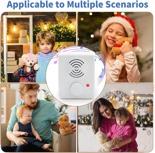 XLW 16 Minutes Voice Recorder for Stuffed Animals,Voice Box for Recordable Presents Button Sound Box for Crafters, Hobbyists, Stuffed Animals,School Presentations,Personalized Items,etc-White-2P