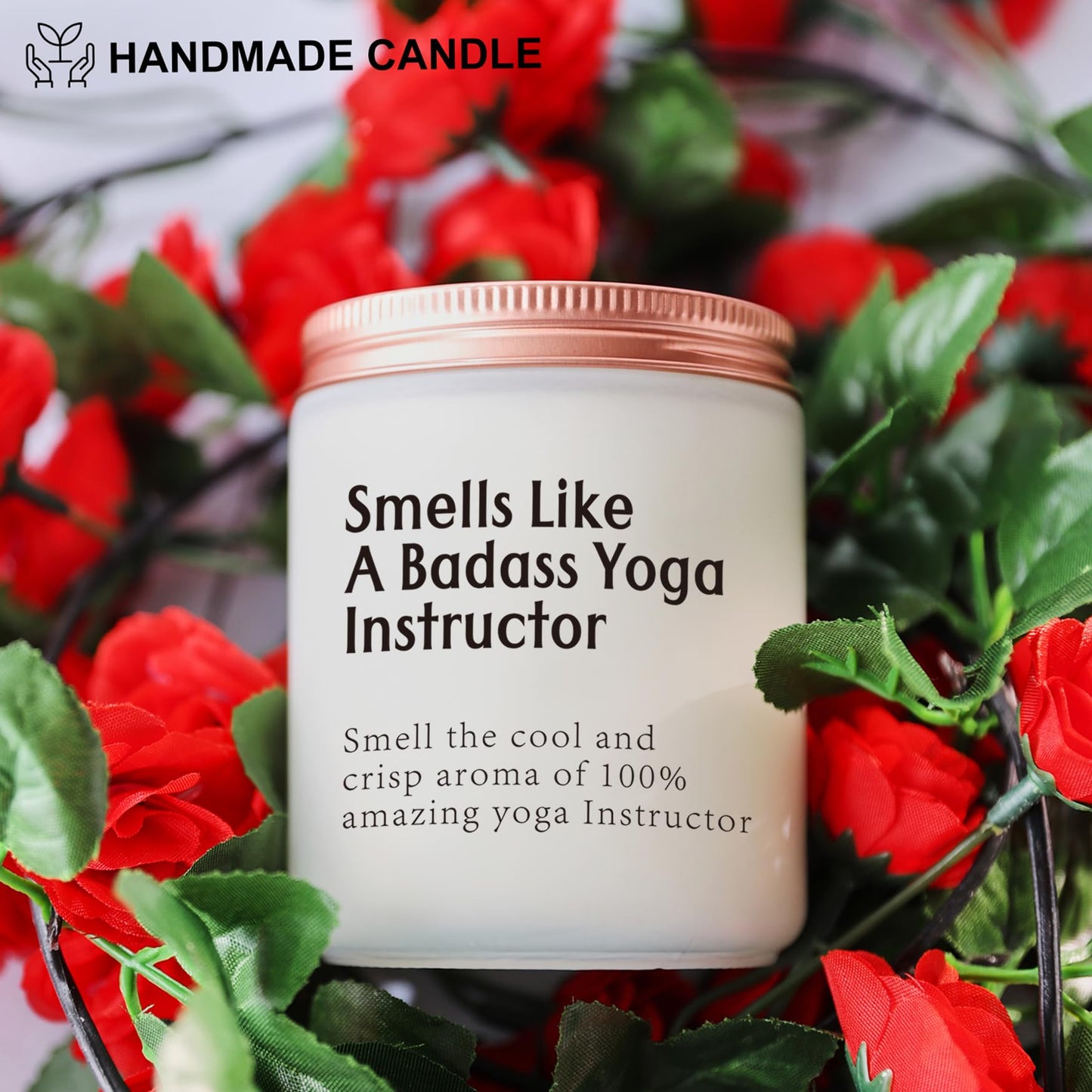 Funny Yoga Instructor Gift Badass Yoga Teacher Lover Gifts for Women Candle Unique for Wellness Coach Lavender Scented