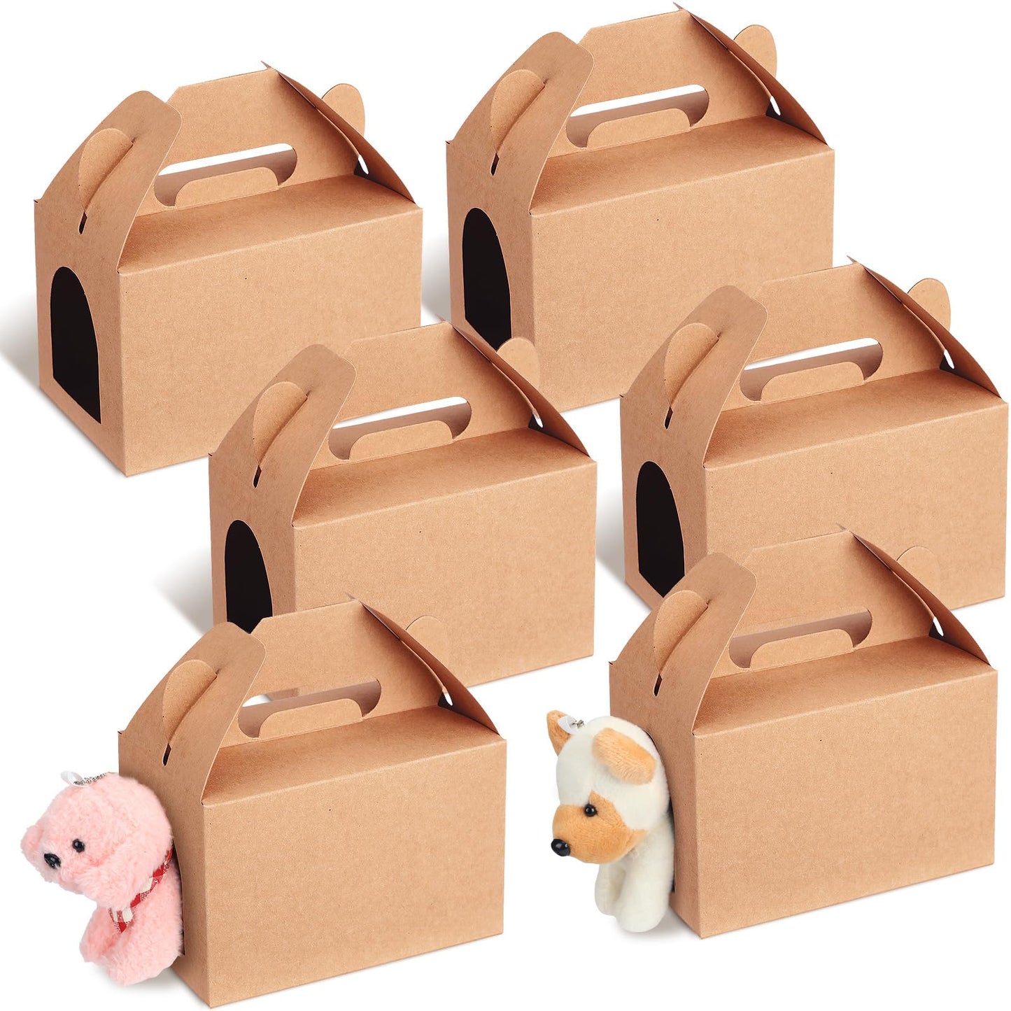 Fainne 24 Pcs Party Favors Boxes Foldable Treat Gift Boxes Candy Goodie Cases Decorations Adopt Pet Gift for Birthday Wedding Bridal Shower Party Favors (Classic)