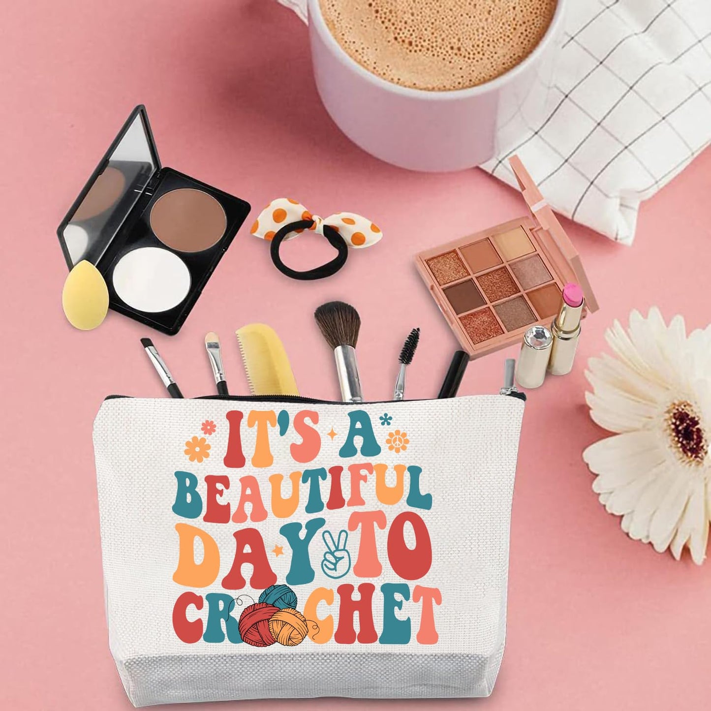 FJHAIY Crochet Accessories Crochet Gifts Set Knitting Accessories Knitting Gifts Crochet Gifts Socks Crochet Necklace Crochet Makeup Bag Crochet 50 Pcs Stickers-Crochet Lovers Gifts