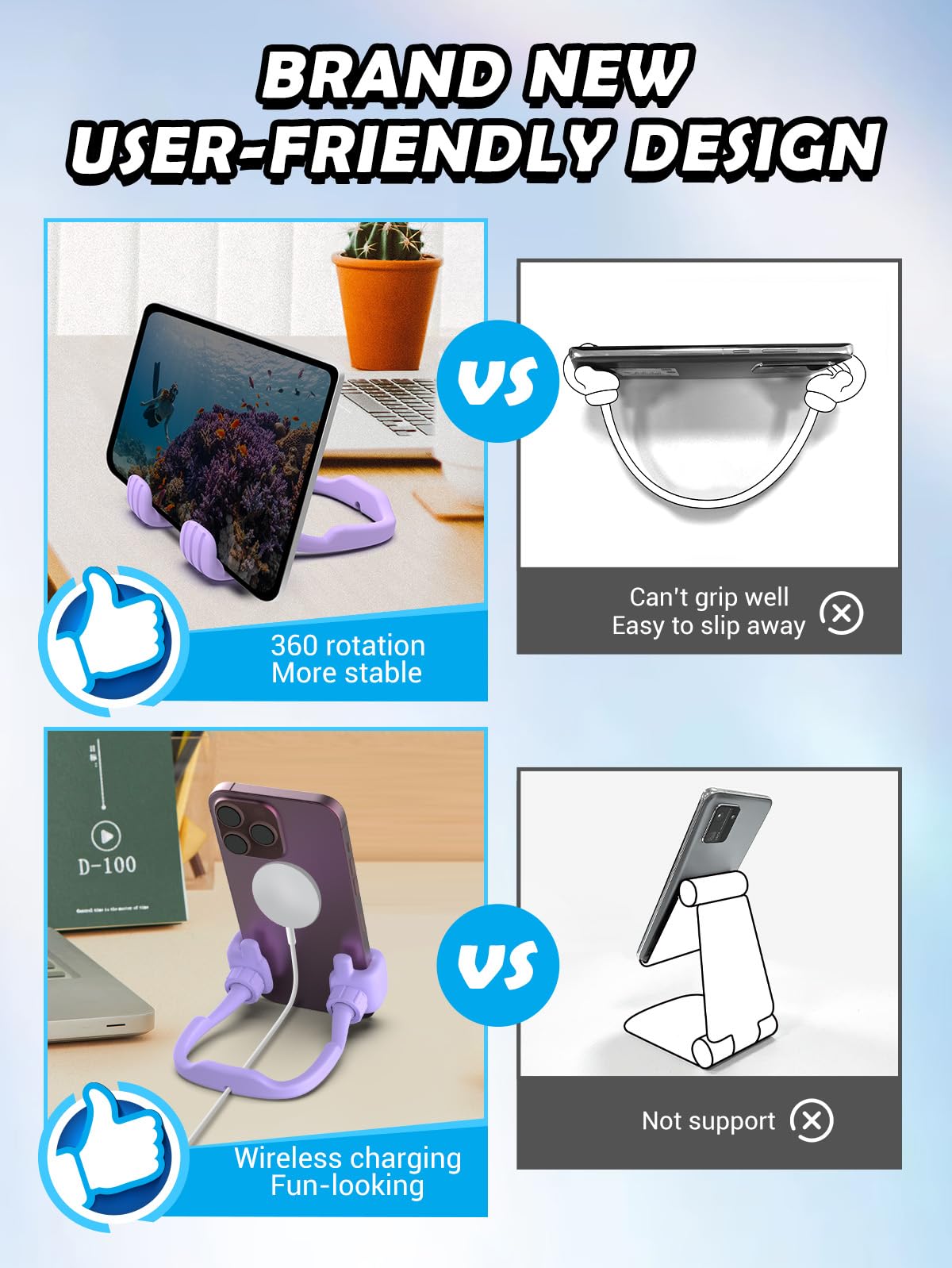 Gifts for Mothers Day Mom Wife Cell Phone Holder: Funny Gifts for Teenager Tween Women Daughter Thumb Up Cell Phone Stand Stand Stocking Stuffers Birthday Gadget for Teen Girl Gift Trendy Stuff Ideas