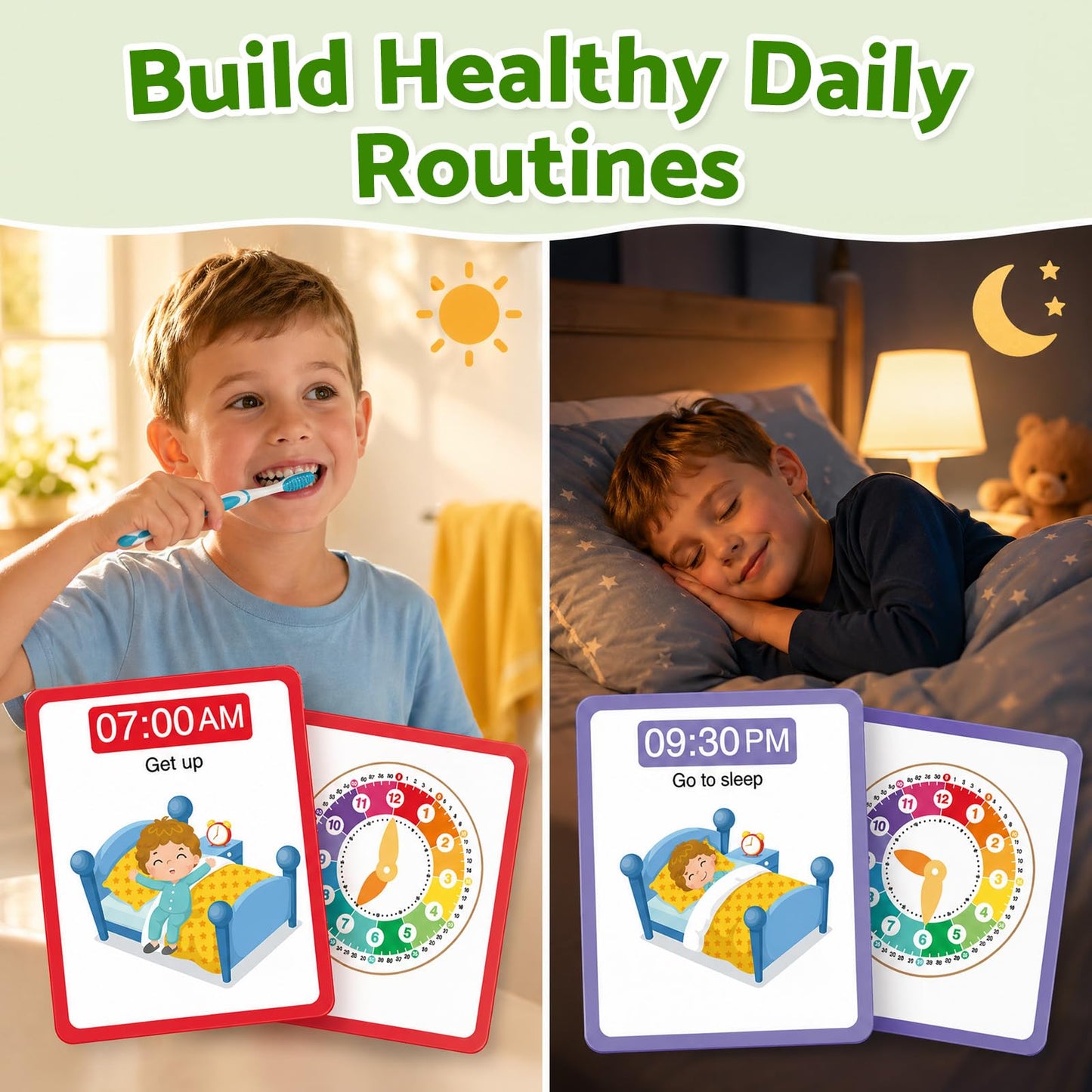 Quliwise Educational 2 in 1 Math Manipulatives Number Counting Blocks & Teaching Clock for Kids, Preschool Learning Toys for Toddlers 3-5, Montessori Toys for 3-5 Year Old Boys Girls Birthday Gifts