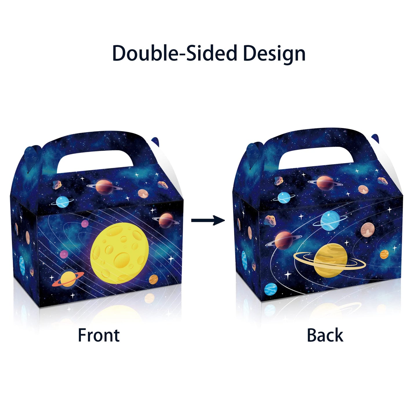 24 Pcs Outer Space Party Favors Boxes Space Paper Goodie Gift Boxes Planet Astronaut Candy Treat Box Starry Sky Galaxy Party Gift Boxes for Kids Astronaut Science Themed Birthday Parties Supplies