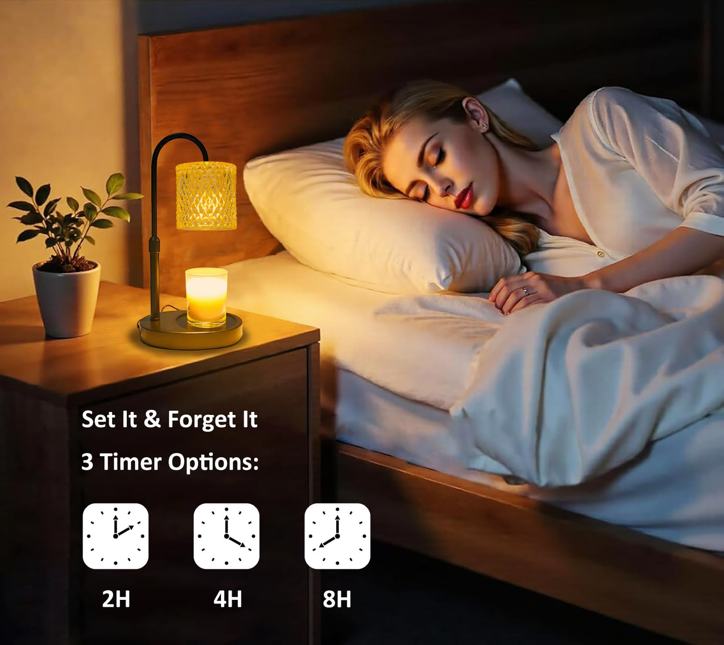 Pyong Candle Warmer Lamp with Timer Dimmable Height Adjustable, Birthday Gifts for Women Mom, House Warming Gifts New Home Decor, Candle Warmer for Jar Candles