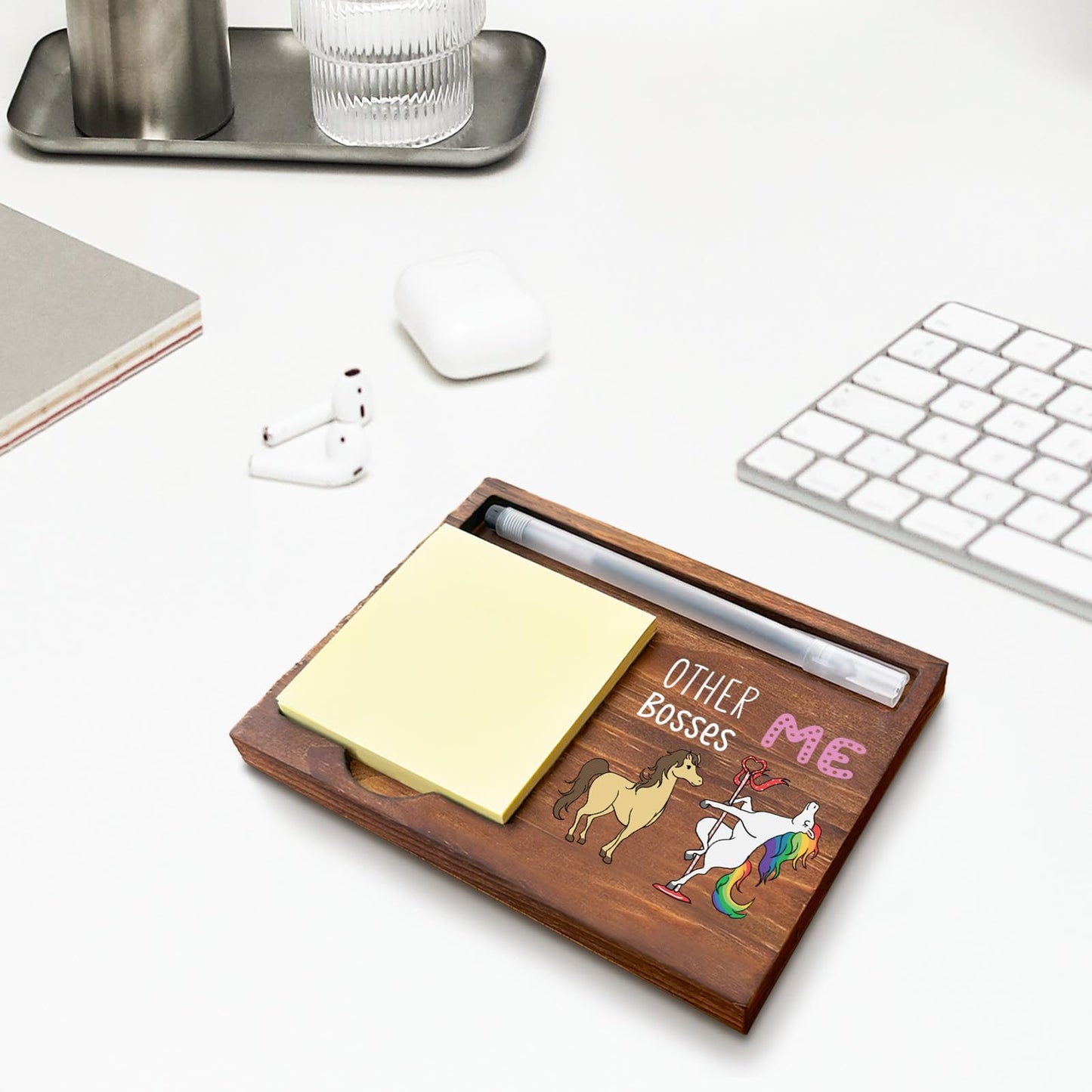 Funny Boss Gifts, Fun, Gag, Humor, Thank You Appreciation Gifts for Boss Office Desk Supplies Accessories Sticky Self-Stick Note Pad Holders WPP59