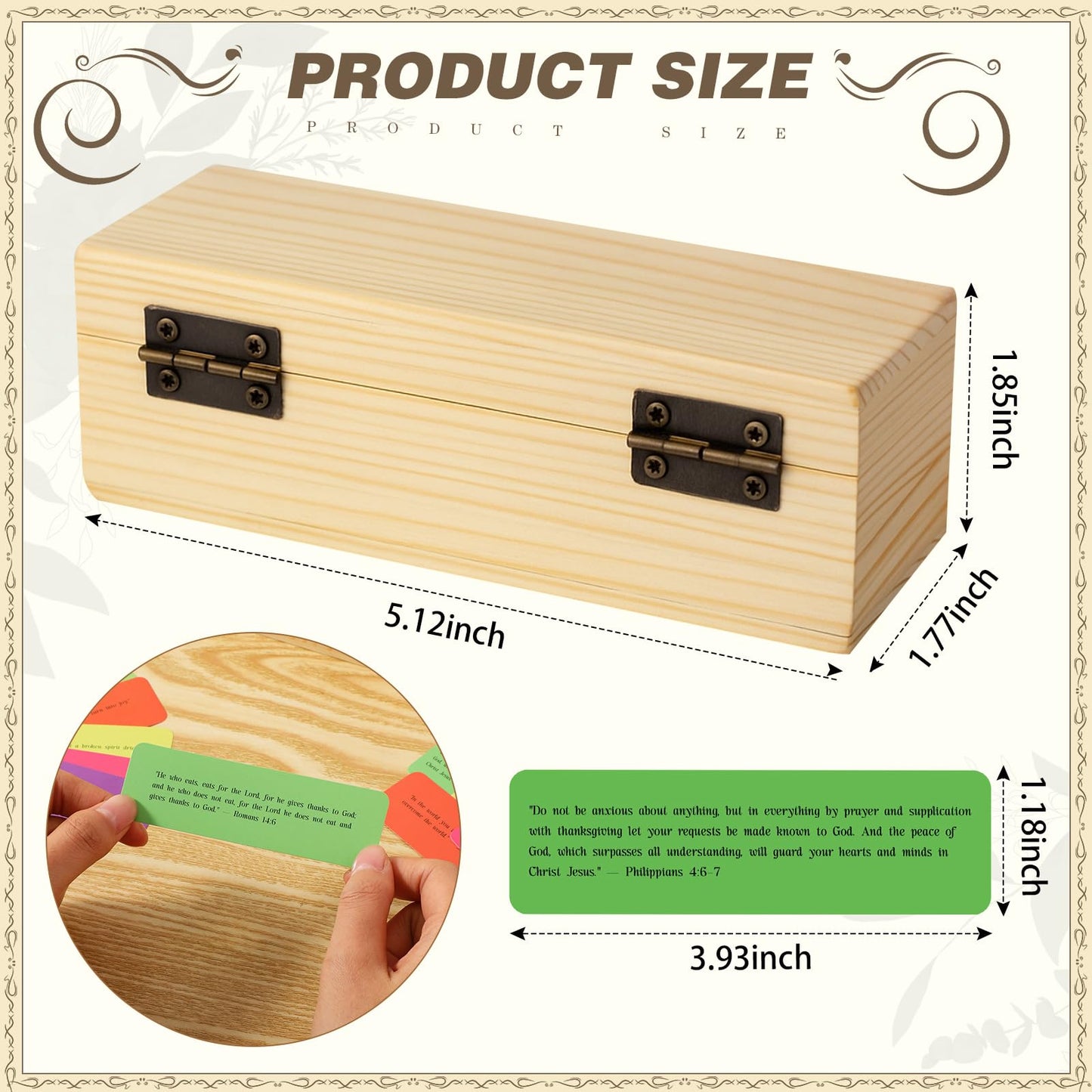 Chicmount Bible Verses Cards Box Set for Mother's Day Christian Gifts Catholic Men Women Bible Verse Jar with Prayer Cards Scripture Wooden Box for Daily Encouragement(Vibrant Colors)