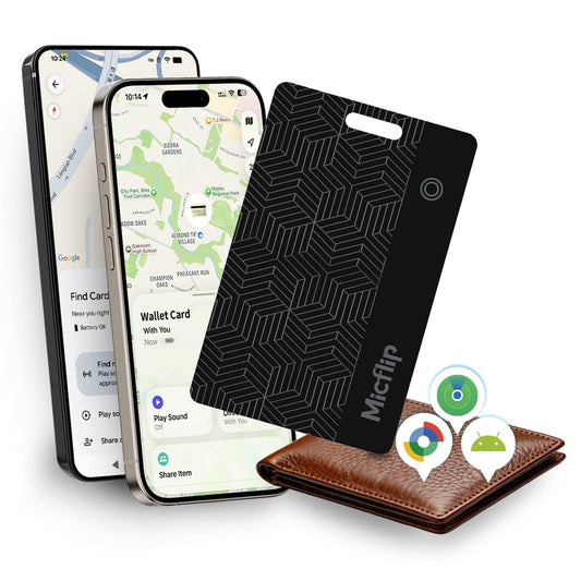 Wallet Tracker Card [Apple MFi Certified] (iOS and Android) Bluetooth Tracker Card, 0.07in Rechargeable Smart Tracking Card Work with Apple Find My, Keys, Luggage Tags, Bags, Passports, Purse(1 Pack)