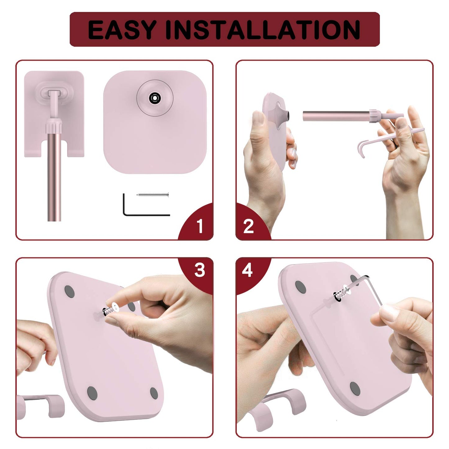 Doboli Cell Phone Stand, Valentine's Day Gifts for Teens Girls Boys Adults Women Men Mom Wife, Phone Stand for Desk, Phone Holder Stand Compatible with iPhone and All Mobile Phones Tablet, Pink