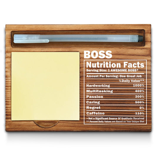 wainvniaw Boss Appreciation Gifts, Boss Sticky Note Holder, Boss Office Decor, Boss Desk Organization, Boss Desk Self-Stick Note Pad Holders WPP40