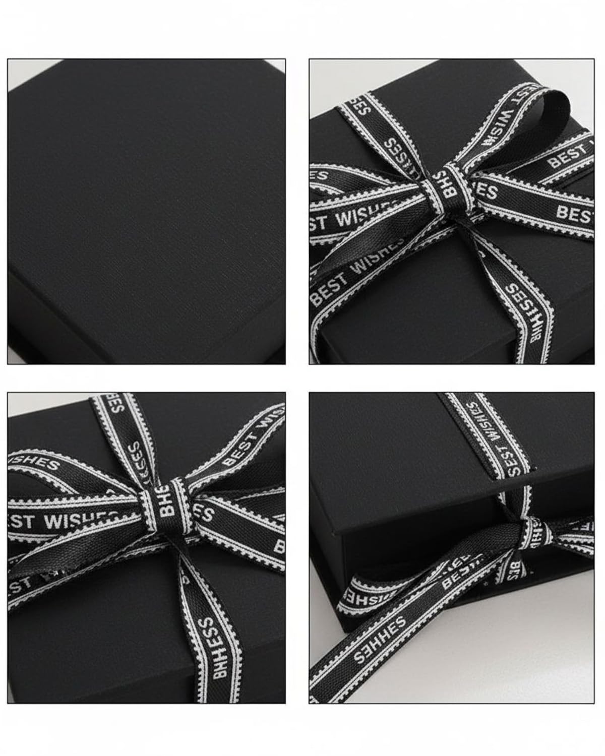 Flip Up Jewelry Gift Box, 12 Pack Velvet Lined Earring Box with Ribbon, Necklace & Bracelet Packaging, Small Jewelry Organizer, Ring & Bracelet Box, Travel Jewelry Case, 4.2 x 4 x 1.38 Inches (Black)