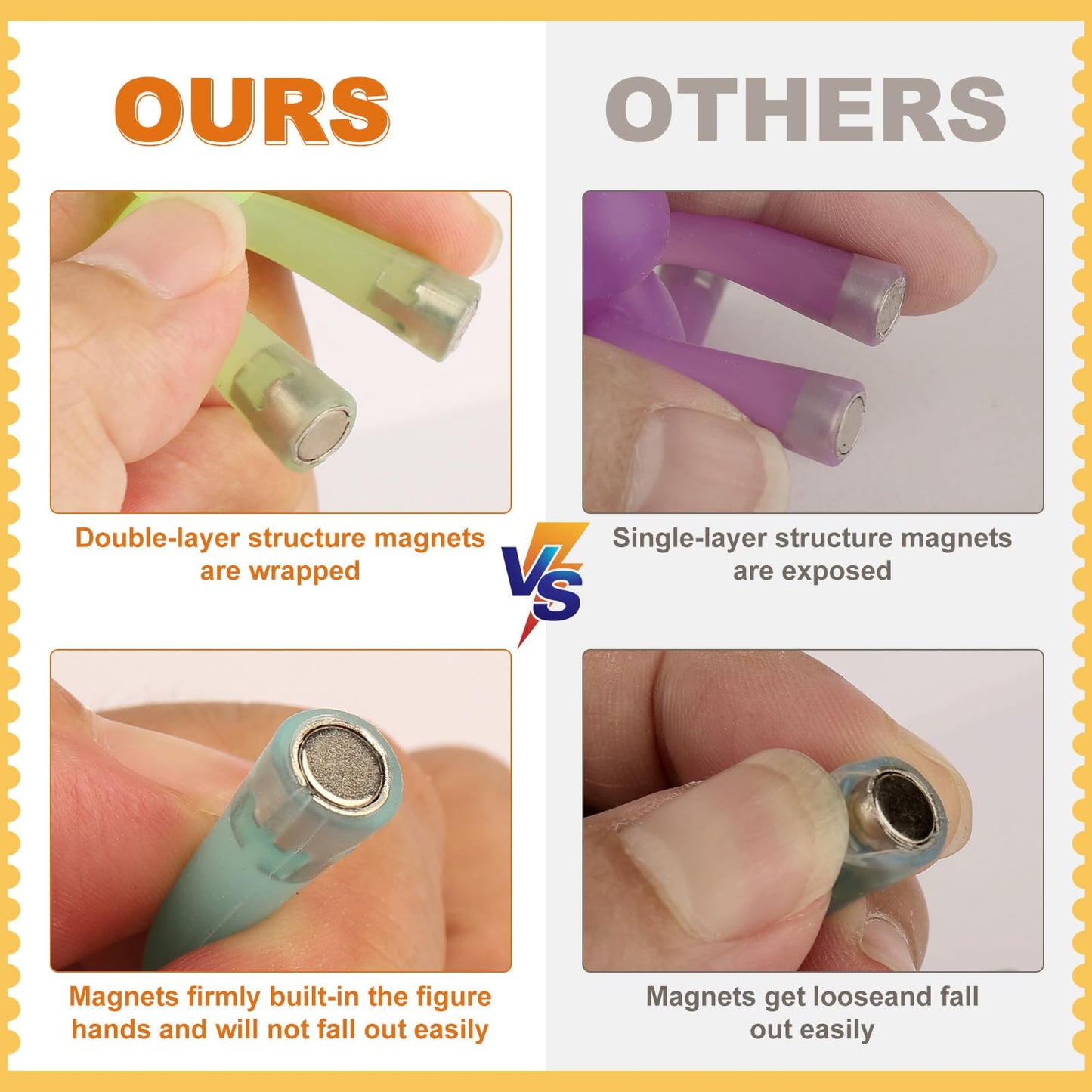 laleay 6pcs Magnetic Toys,People Figures for Kids, Adults Kids Gifts, Magnetic Men for Teens Gifts,Kids Sensory Toys