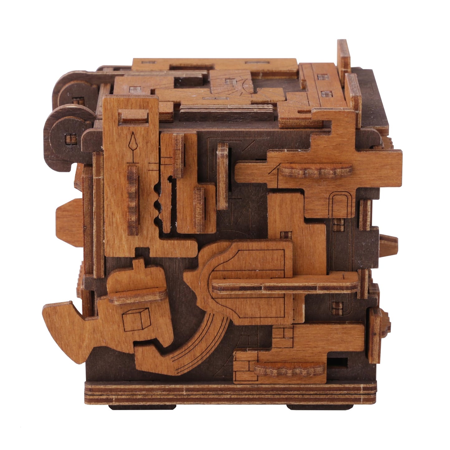 WOODEN.CITY Escape Room Puzzle Box – 3D Wooden Puzzle Box for Adults & Teens, Brain Teaser Puzzle Box Secret Lock Box with Cluebox Mechanism – Mechanical Wood Puzzle Box Kit, Unique Puzzle Boxes Gift