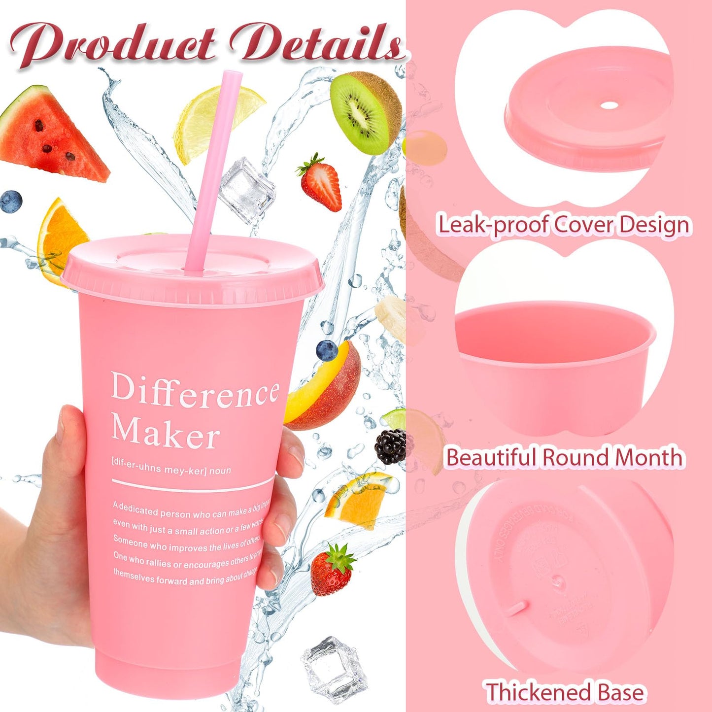 Marspark 20 Sets Difference Maker Gifts for Women Men, Employee Appreciation Gifts Bulk Inspirational Thank You Cup Motivational Notebooks with Pen for Team Teacher Coworker Office (Colorful)