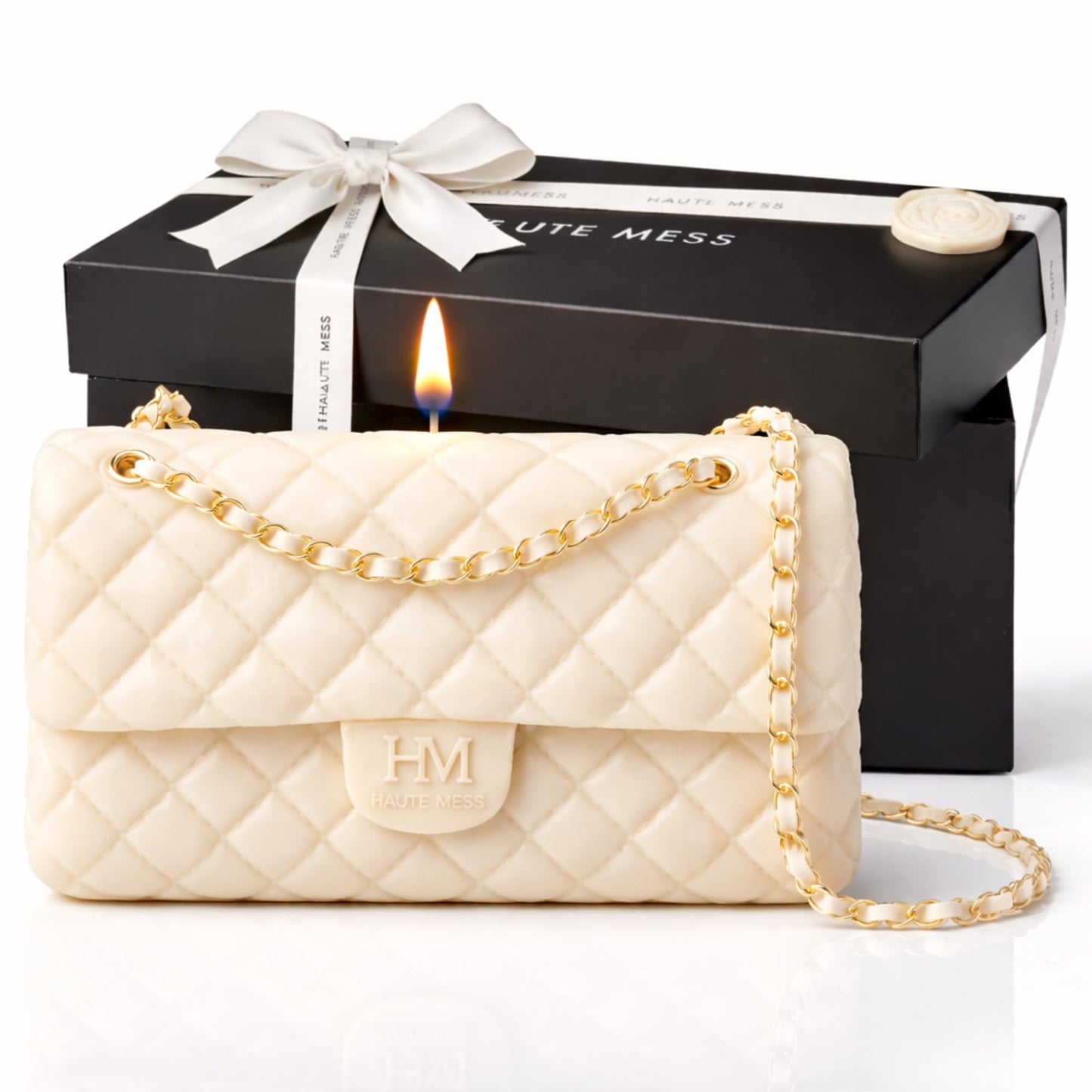 Handbag Candle in GiftBox - Haute Mess - Designer Gifts for Women - High End Luxury Candles for Women - Gift for Girlfriend - Luxury Gifts for Mother Day Gift - Purse Candle