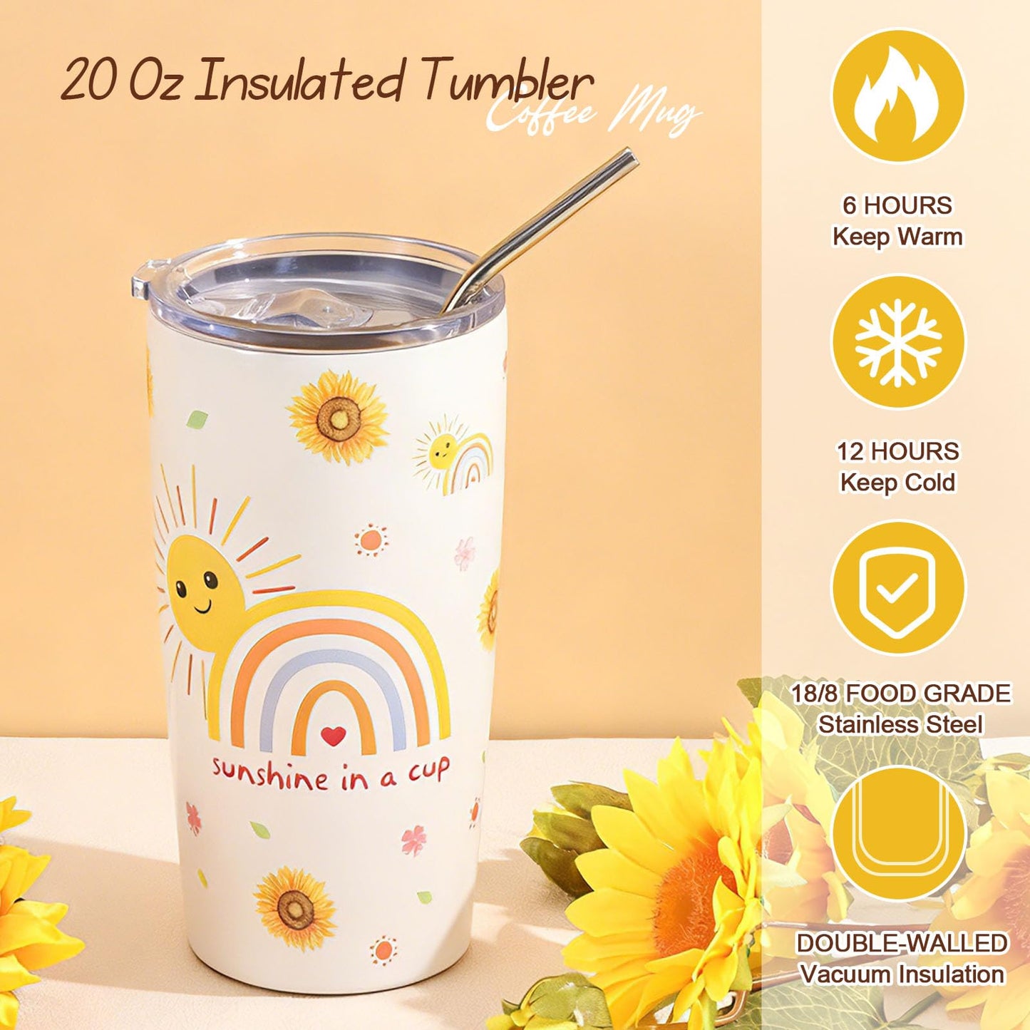 Sunflower Birthday Gifts for Women Self Care Gift - Sending Sunshine Gift Box Get Well Soon Sympathy Gift Basket for Women Care Package, Mothers Day Inspirational Gifts for Mom Wife Sister Friends
