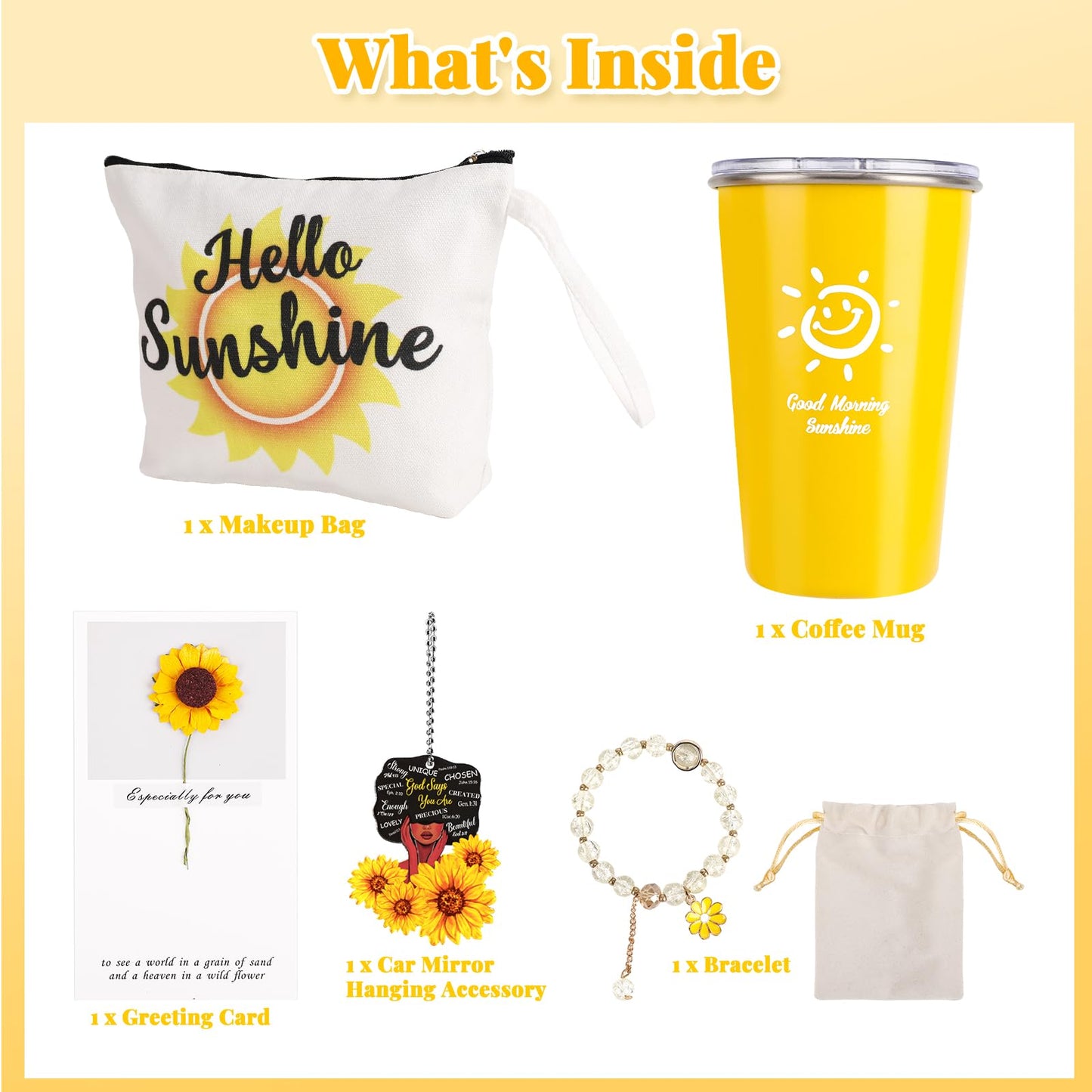 Birthday Gift Basket for Women: Mothers Day Gifts for Mom Teachers, Christian Sunflower Get Well Gifts, Thank You Package Appreciation for Nurse Employees Boss Coworkers Grandma Daughter Her Friends